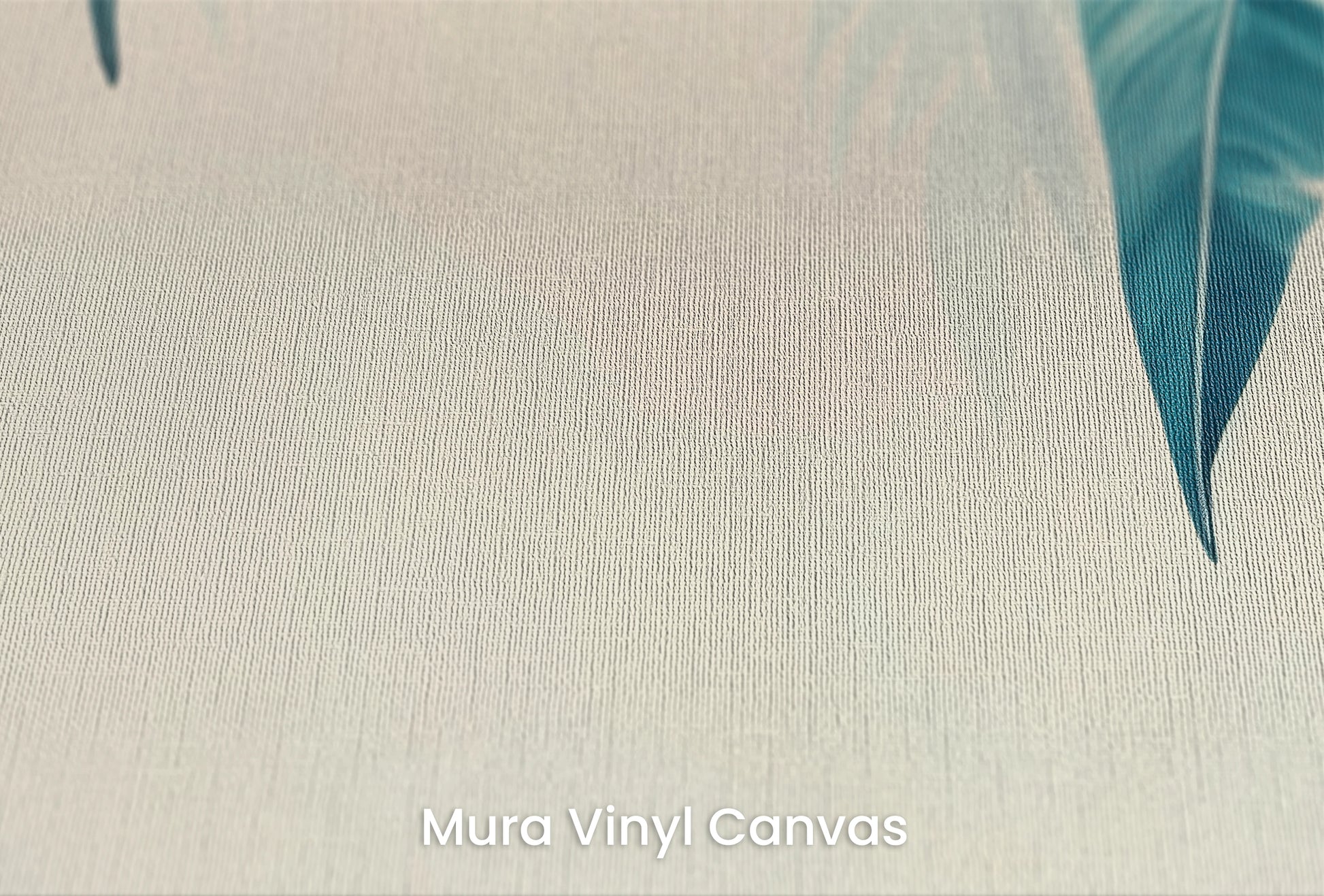 Zbliżenie na artystyczną fototapetę o nazwie Morning Dew na podłożu Mura Vinyl Canvas - faktura naturalnego płótna.