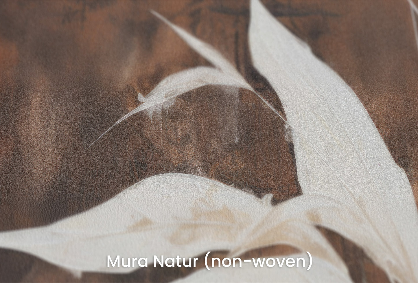 Zbliżenie na artystyczną fototapetę o nazwie Whispers of Fall na podłożu Mura Natur (non-woven) - naturalne i ekologiczne podłoże.