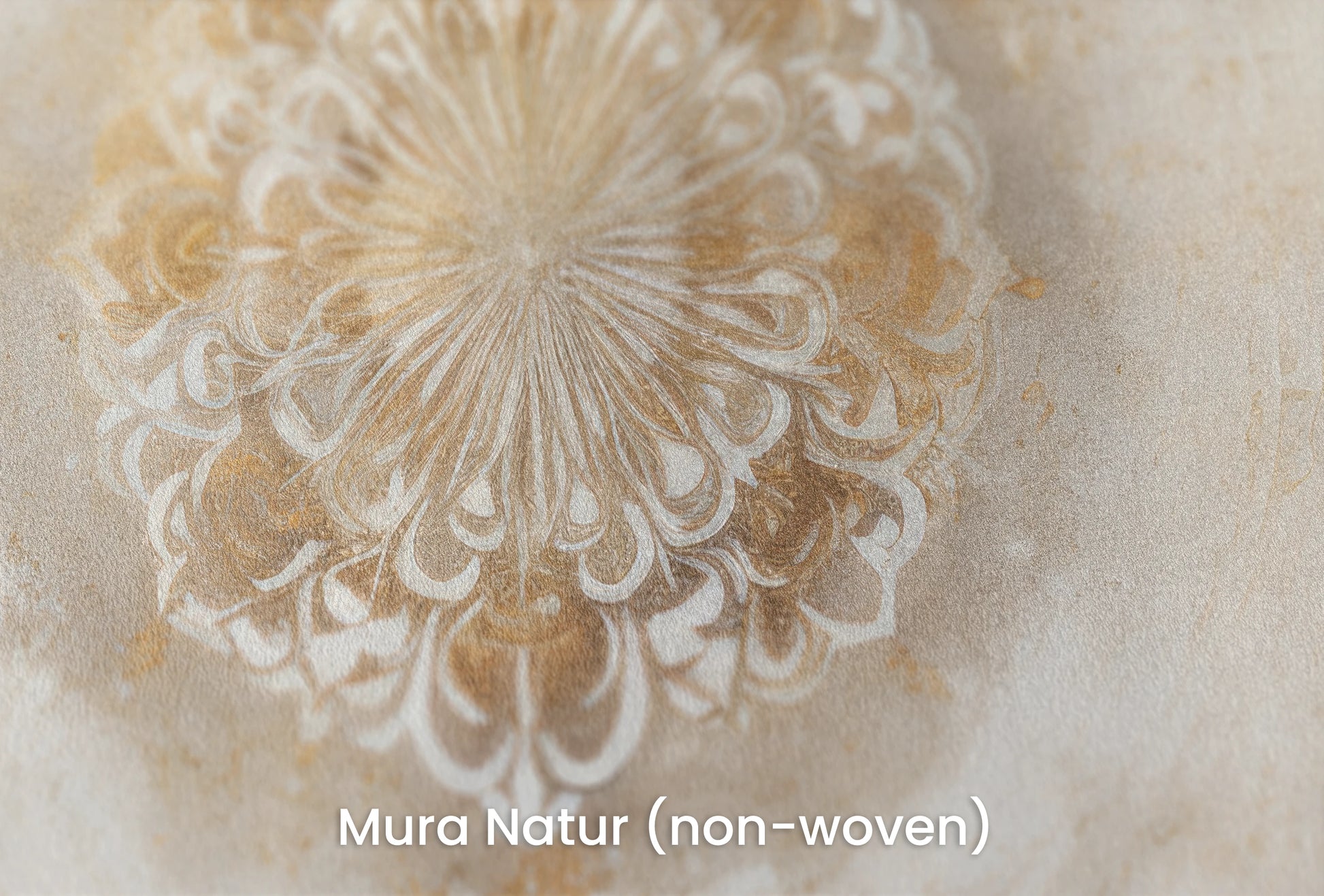 Zbliżenie na artystyczną fototapetę o nazwie Celestial Elegance na podłożu Mura Natur (non-woven) - naturalne i ekologiczne podłoże.