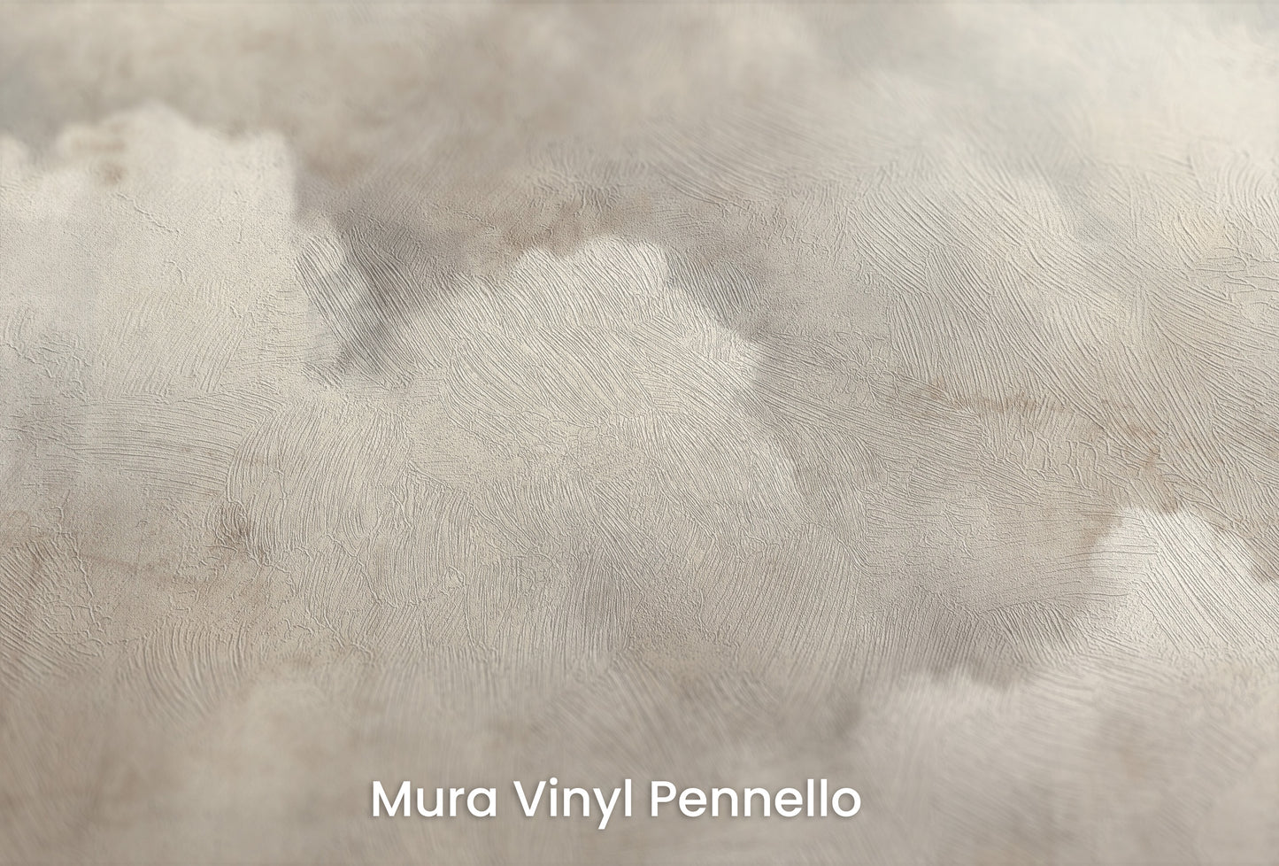 Zbliżenie na artystyczną fototapetę o nazwie TIMELESS VISTA CLOUDSCAPE na podłożu Mura Vinyl Pennello - faktura pociągnięć pędzla malarskiego.