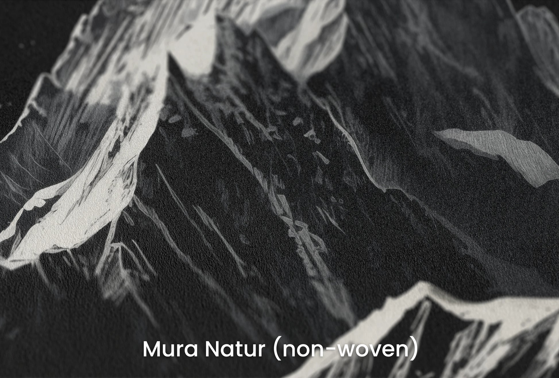 Zbliżenie na artystyczną fototapetę o nazwie Nocturnal Elegance na podłożu Mura Natur (non-woven) - naturalne i ekologiczne podłoże.