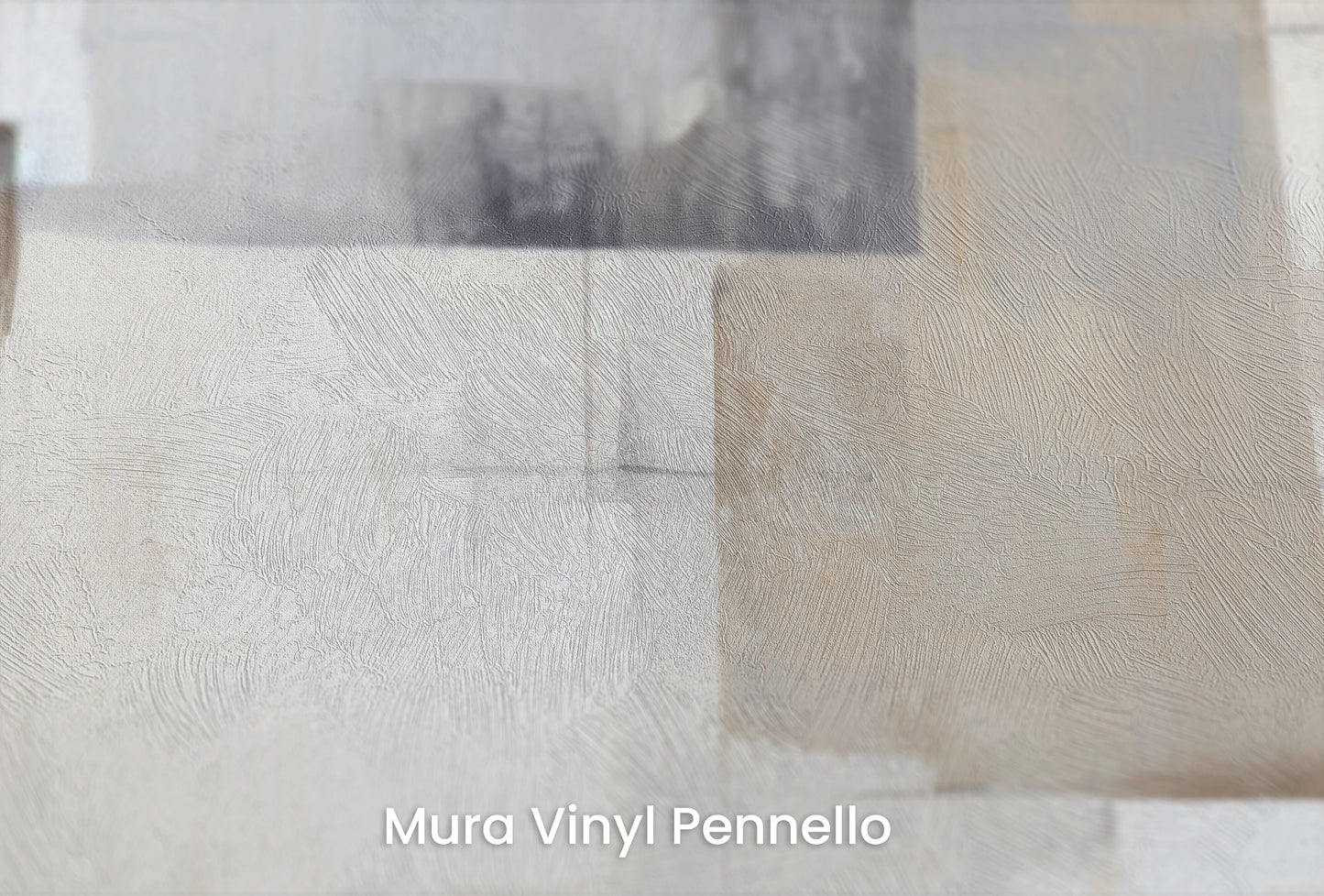 Zbliżenie na artystyczną fototapetę o nazwie Geometric Calm na podłożu Mura Vinyl Pennello - faktura pociągnięć pędzla malarskiego.