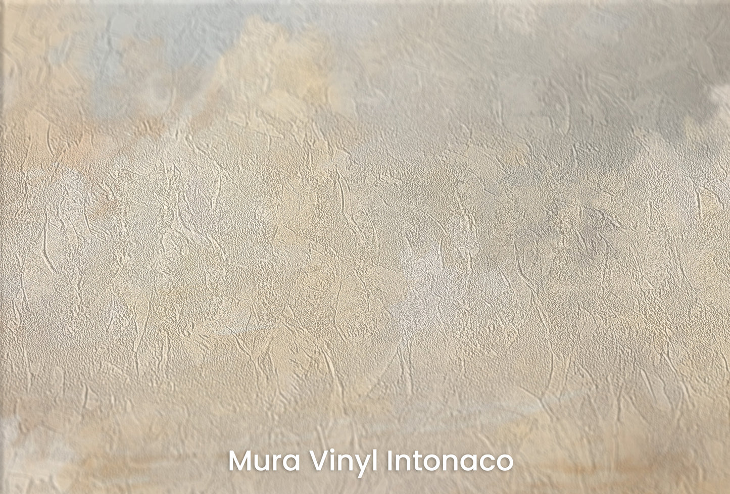 Zbliżenie na artystyczną fototapetę o nazwie GOLDEN HORIZON HAZE na podłożu Mura Vinyl Intonaco - struktura tartego tynku.