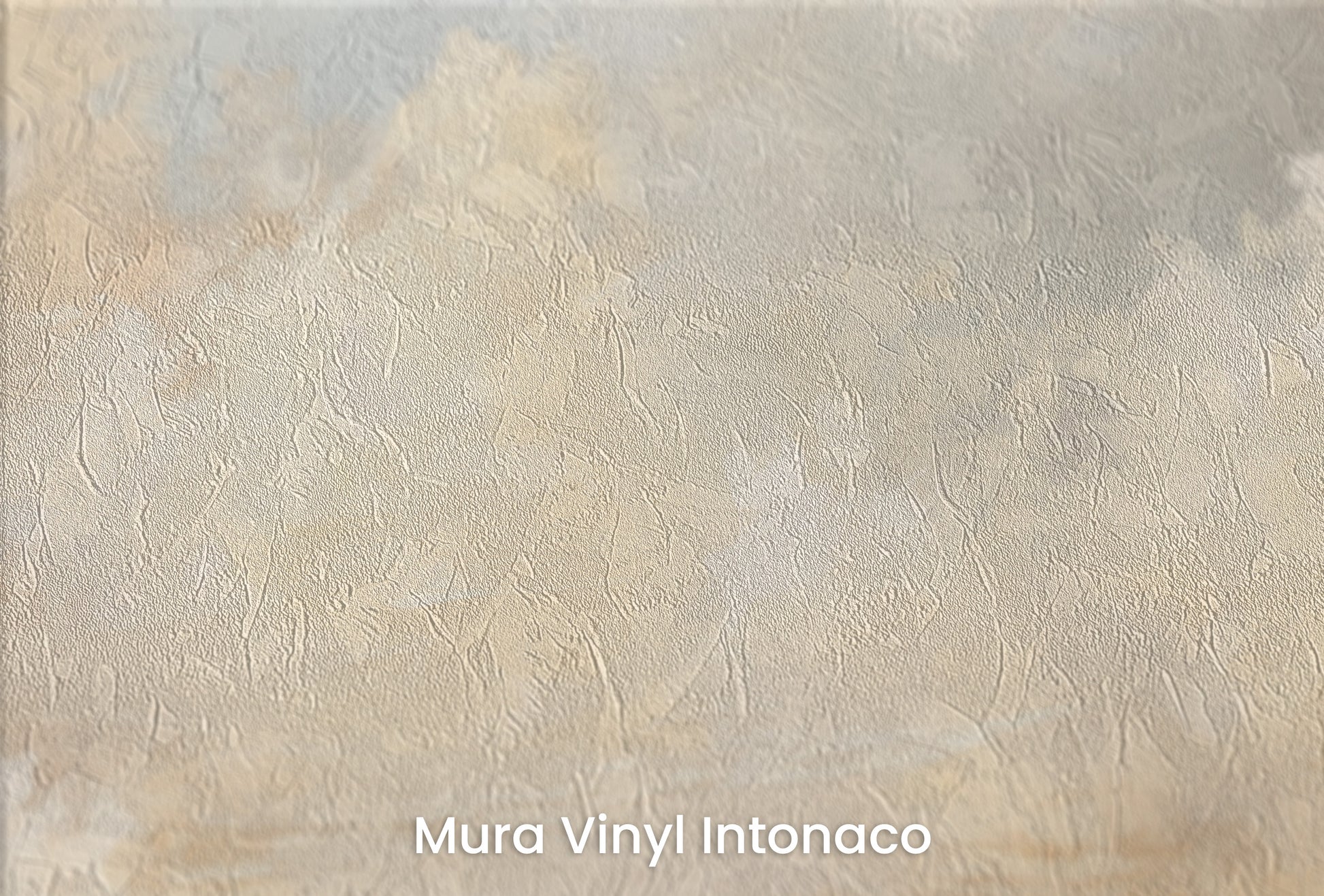 Zbliżenie na artystyczną fototapetę o nazwie GOLDEN HORIZON HAZE na podłożu Mura Vinyl Intonaco - struktura tartego tynku.