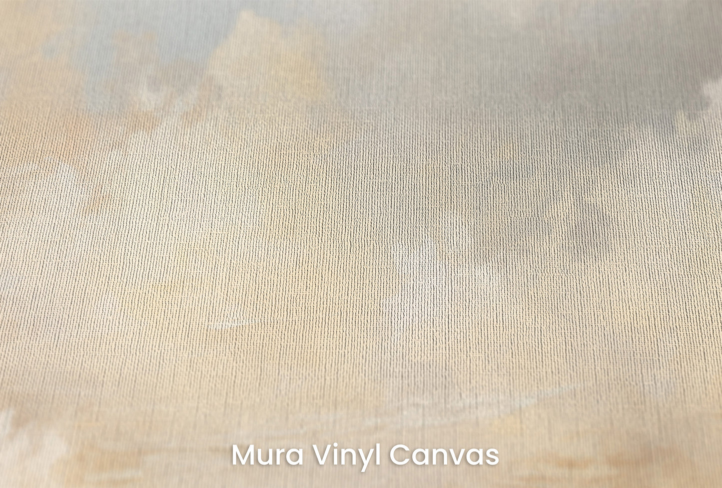 Zbliżenie na artystyczną fototapetę o nazwie GOLDEN HORIZON HAZE na podłożu Mura Vinyl Canvas - faktura naturalnego płótna.