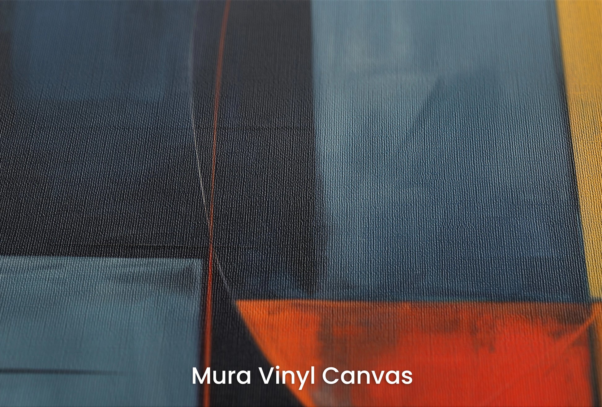Zbliżenie na artystyczną fototapetę o nazwie Sunset Sphere na podłożu Mura Vinyl Canvas - faktura naturalnego płótna.