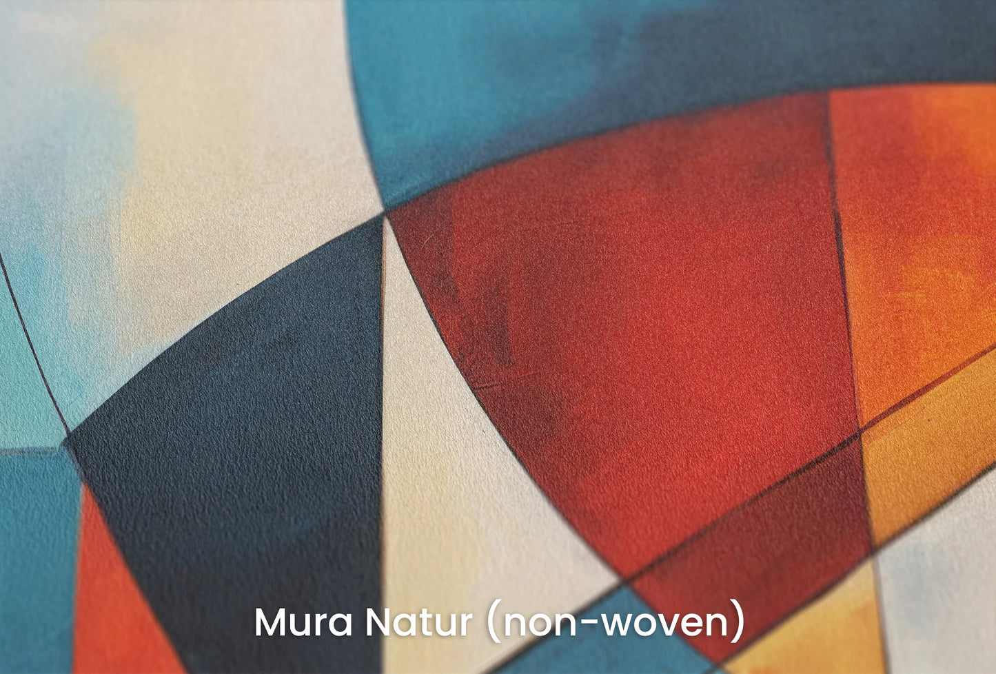 Zbliżenie na artystyczną fototapetę o nazwie Colorful Geometry #4 na podłożu Mura Natur (non-woven) - naturalne i ekologiczne podłoże.