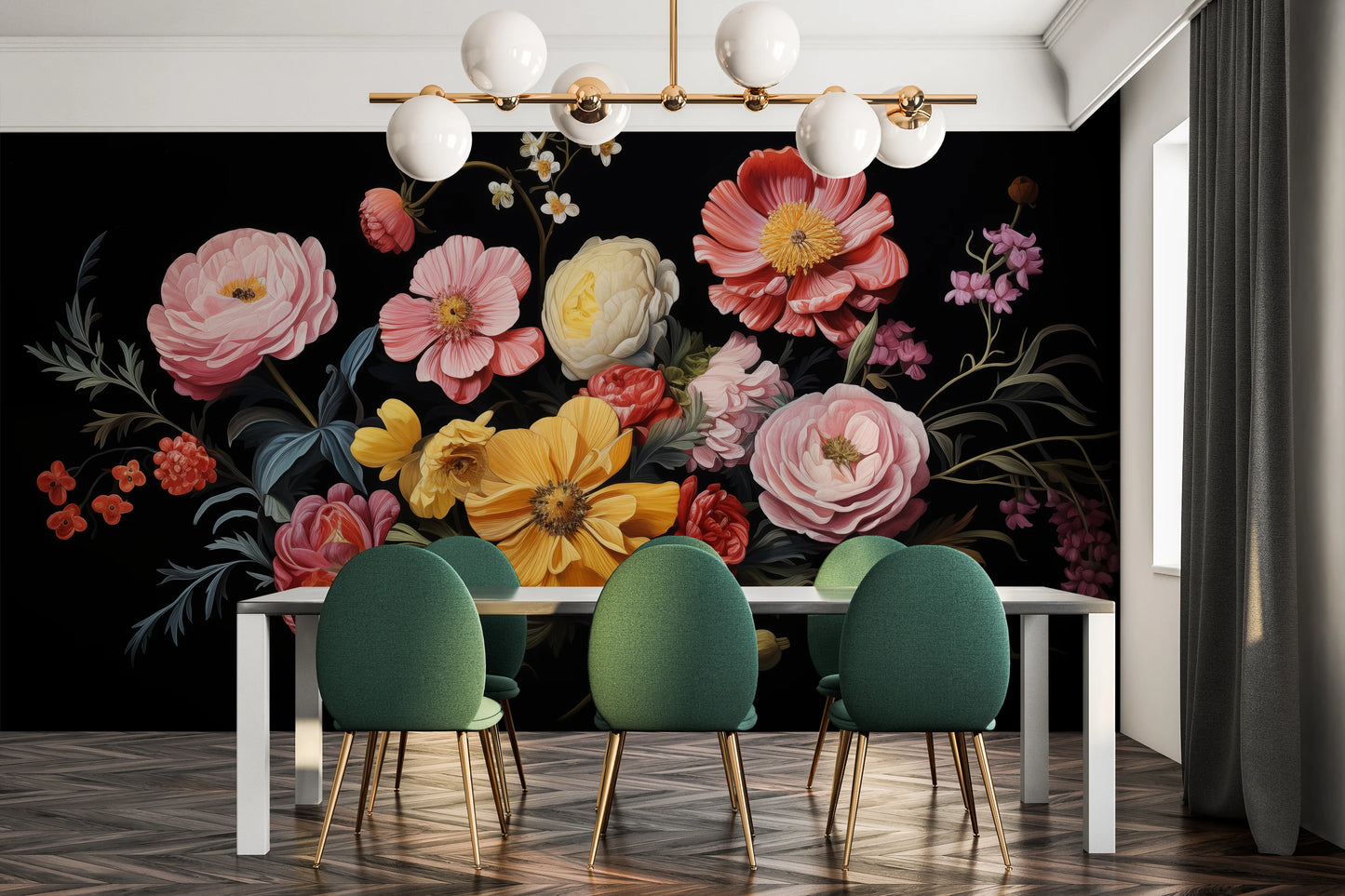Fototapeta o nazwie Floral Renaissance użyta w aranzacji wnętrza.