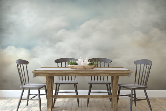 Wzór fototapety artystycznej o nazwie SOFT EMINENCE CLOUDSCAPE pokazanej w aranżacji wnętrza.