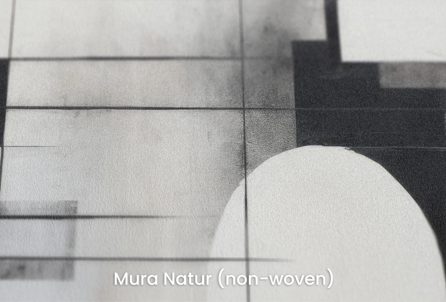 Zbliżenie na artystyczną fototapetę o nazwie Monochromatic Intersect na podłożu Mura Natur (non-woven) - naturalne i ekologiczne podłoże.
