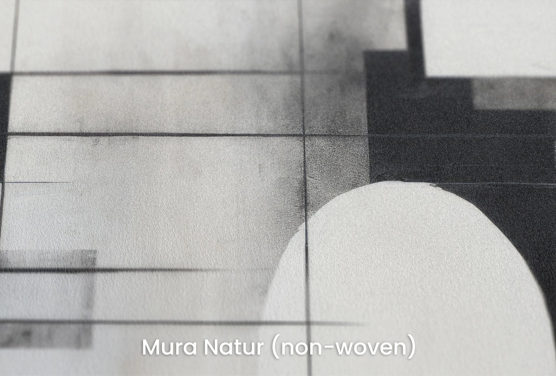 Zbliżenie na artystyczną fototapetę o nazwie Monochromatic Intersect na podłożu Mura Natur (non-woven) - naturalne i ekologiczne podłoże.