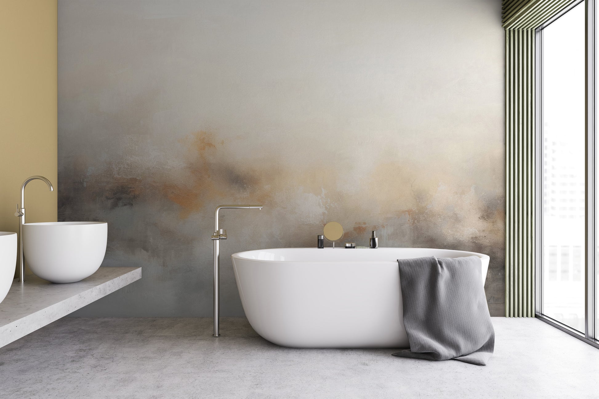 Fototapeta malowana o nazwie GENTLE FROST MIST pokazana w aranżacji wnętrza.