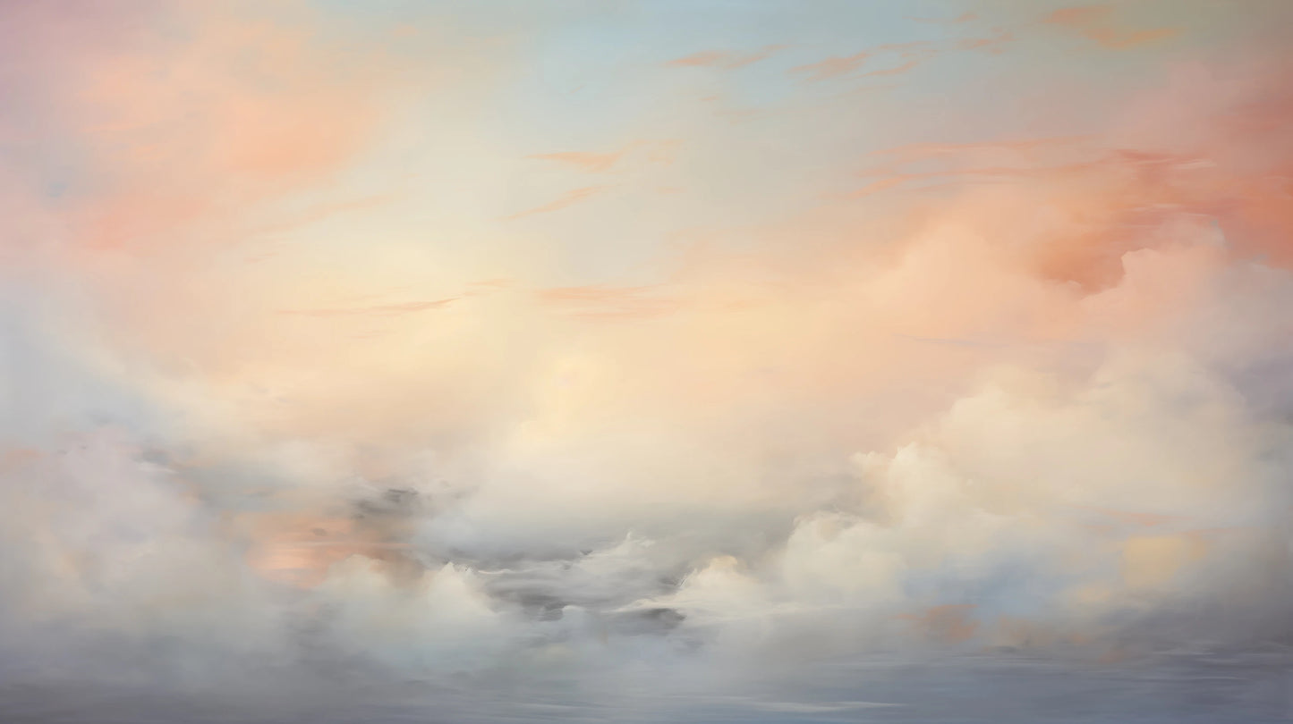 Prezentacja całego wzoru fototapety o nazwie Misty Morning Hues