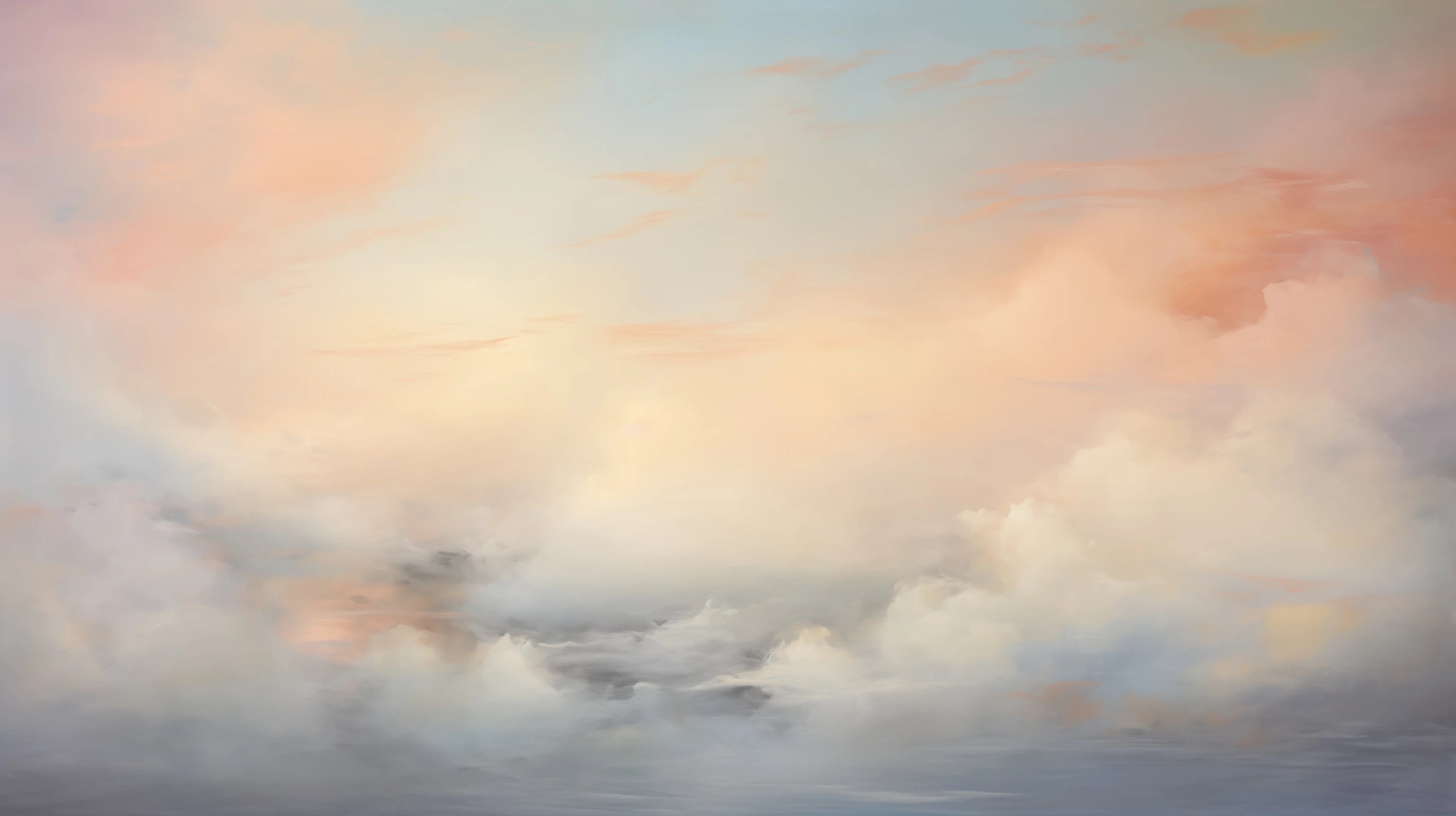 Podgląd wzoru: Prezentacja całego wzoru fototapety o nazwie Misty Morning Hues