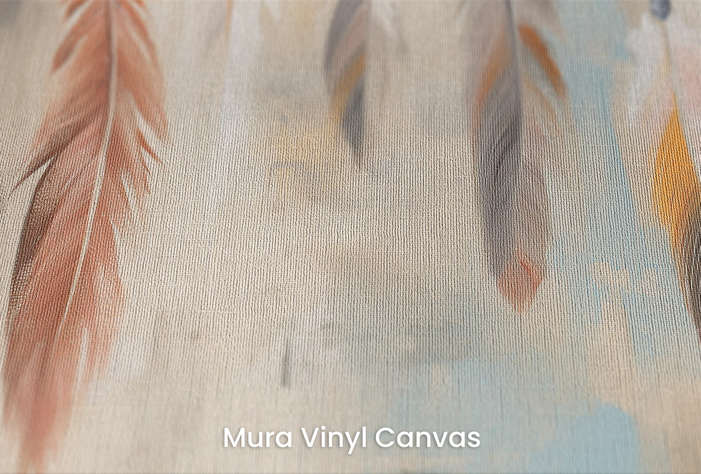 Zbliżenie na artystyczną fototapetę o nazwie Watercolor Softness na podłożu Mura Vinyl Canvas - faktura naturalnego płótna.