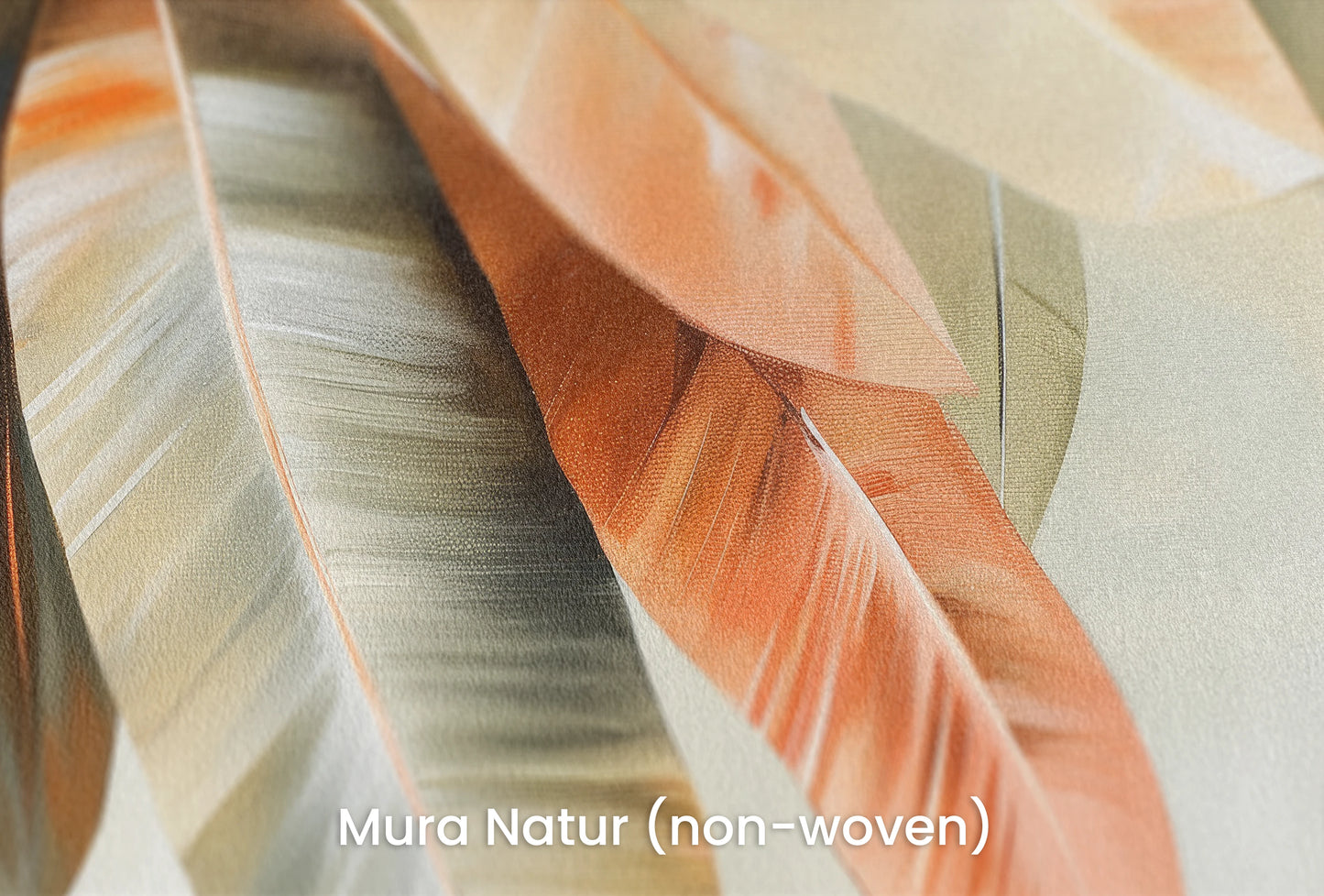 Zbliżenie na artystyczną fototapetę o nazwie Copper Elegance na podłożu Mura Natur (non-woven) - naturalne i ekologiczne podłoże.