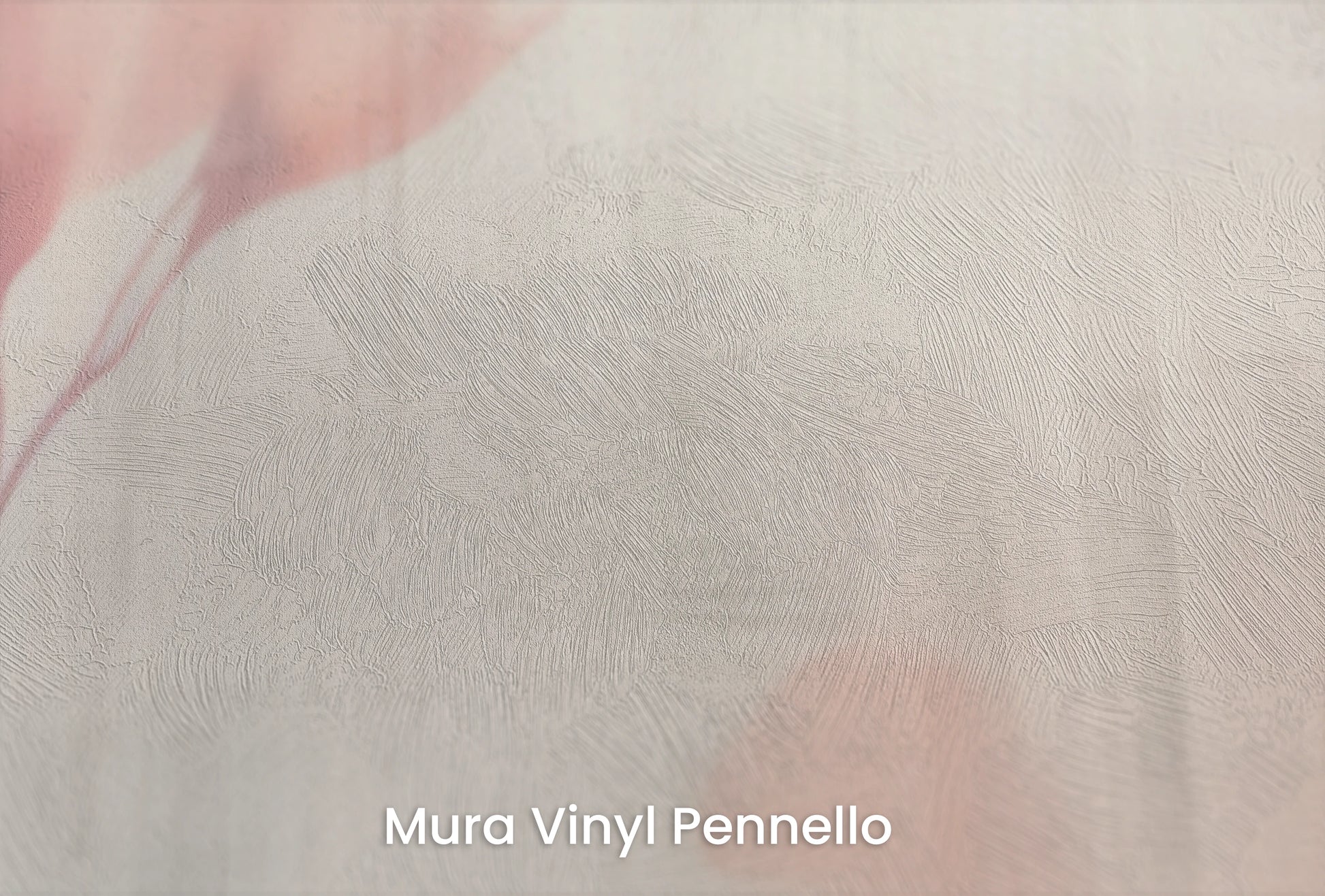 Zbliżenie na artystyczną fototapetę o nazwie Floral Whisper na podłożu Mura Vinyl Pennello - faktura pociągnięć pędzla malarskiego.