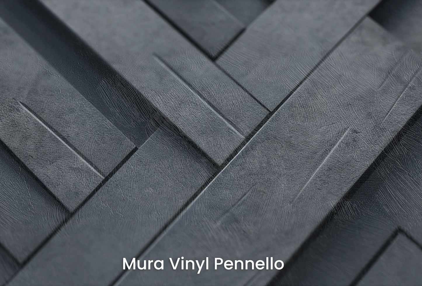 Zbliżenie na artystyczną fototapetę o nazwie Herringbone Illusion na podłożu Mura Vinyl Pennello - faktura pociągnięć pędzla malarskiego.