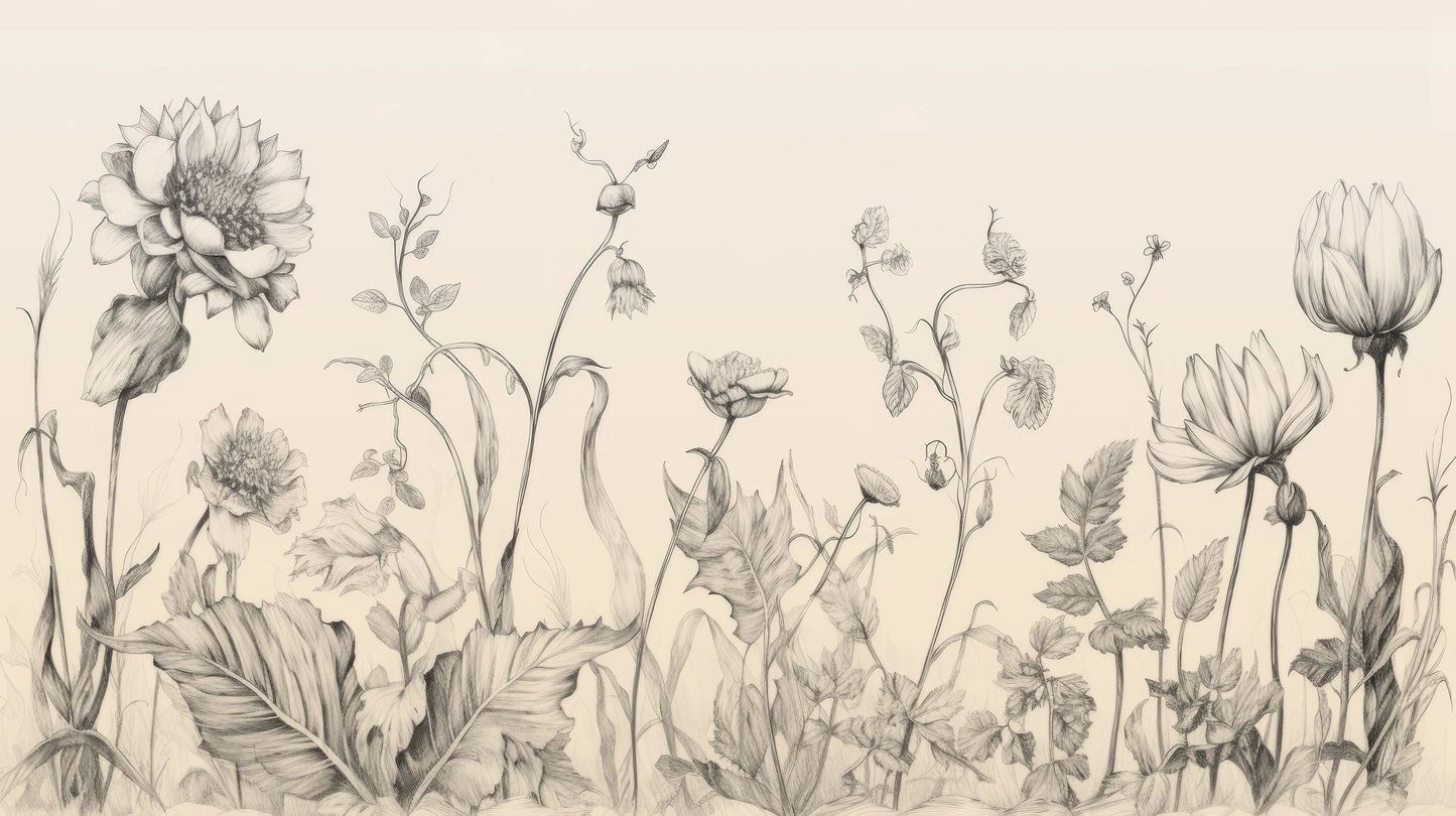 Prezentacja całego wzoru fototapety o nazwie Floral Harmony #2