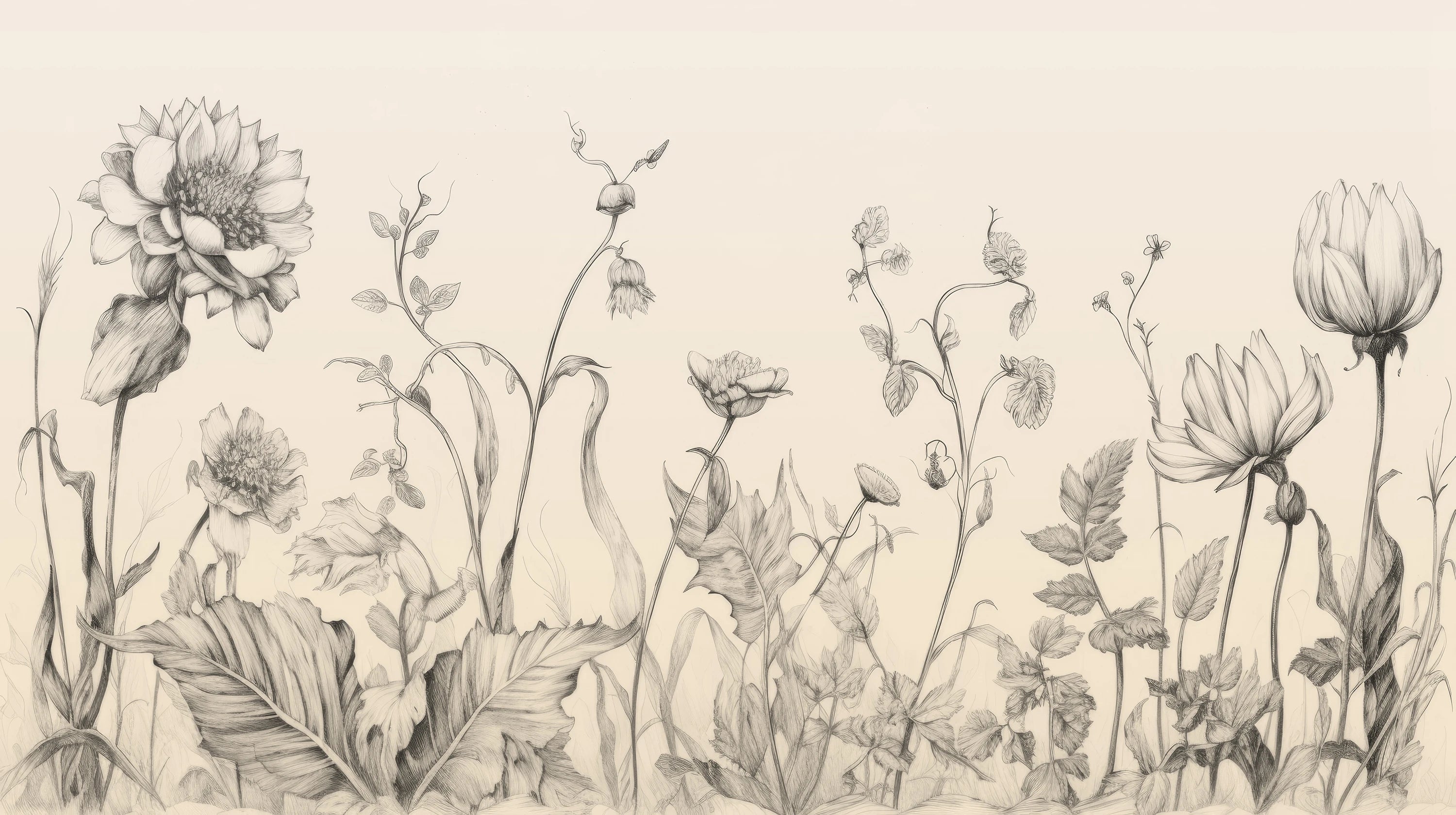 Mustervorschau: Prezentacja całego wzoru fototapety o nazwie Floral Harmony #2