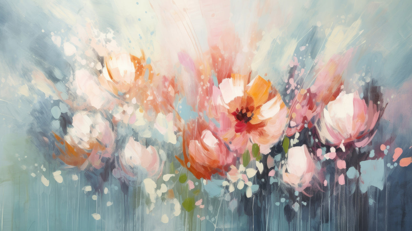 Prezentacja całego wzoru fototapety o nazwie Soft Petal Whispers