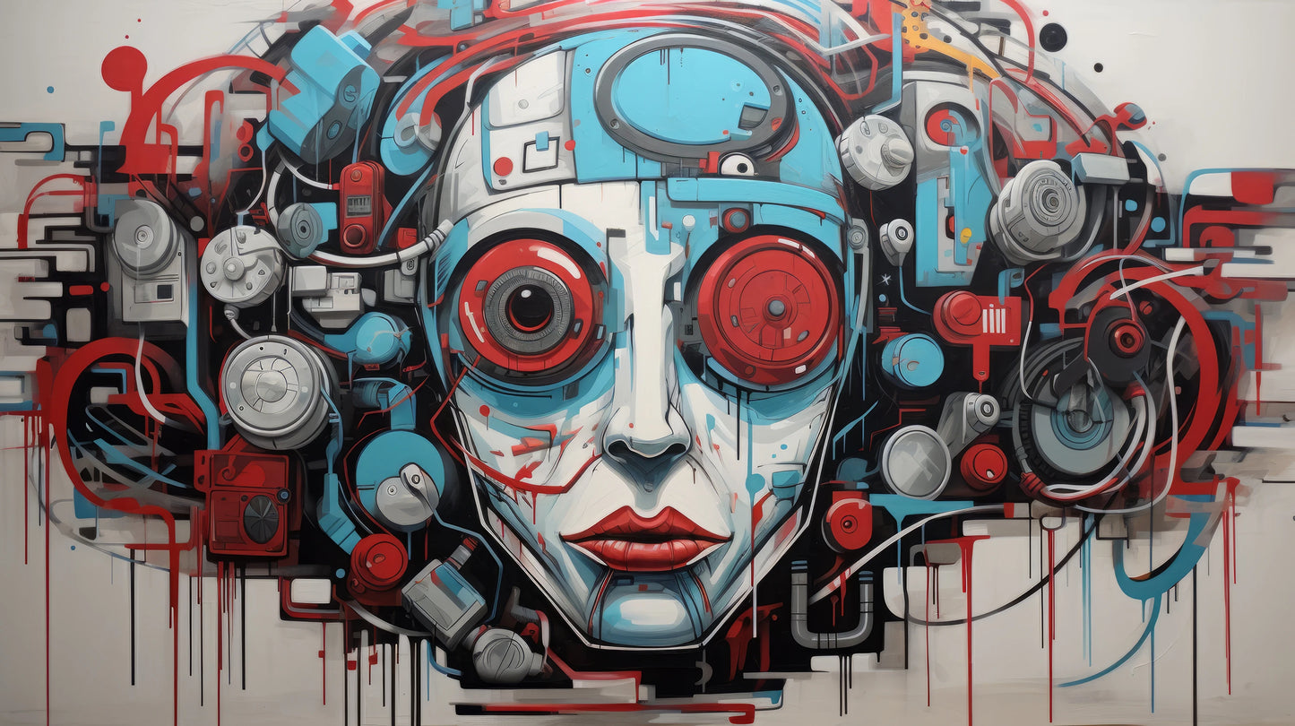 Prezentacja całego wzoru fototapety o nazwie Cybernetic Vision