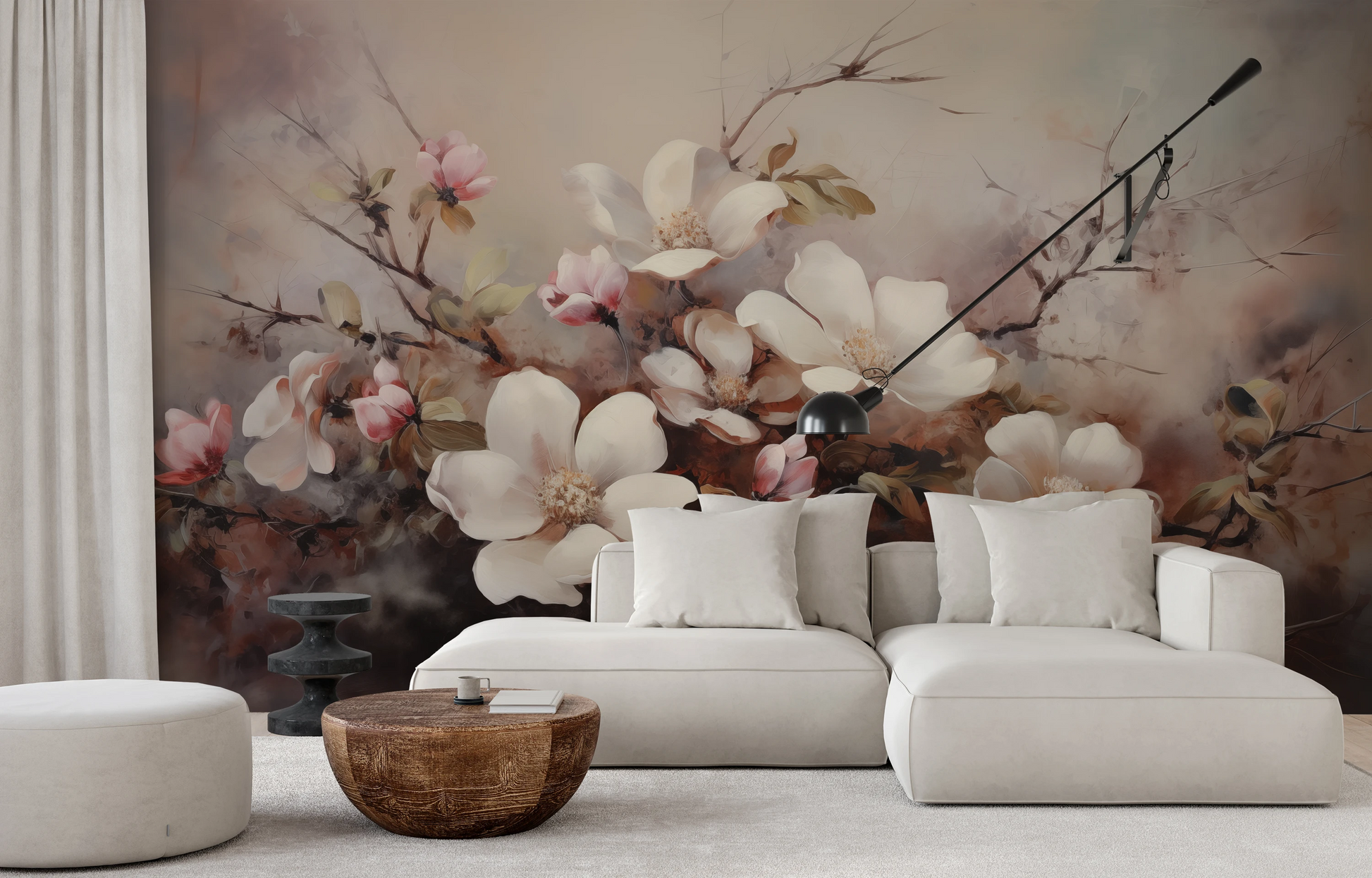 Fototapeta o nazwie Serene Magnolia Haze użyta w aranzacji wnętrza.
