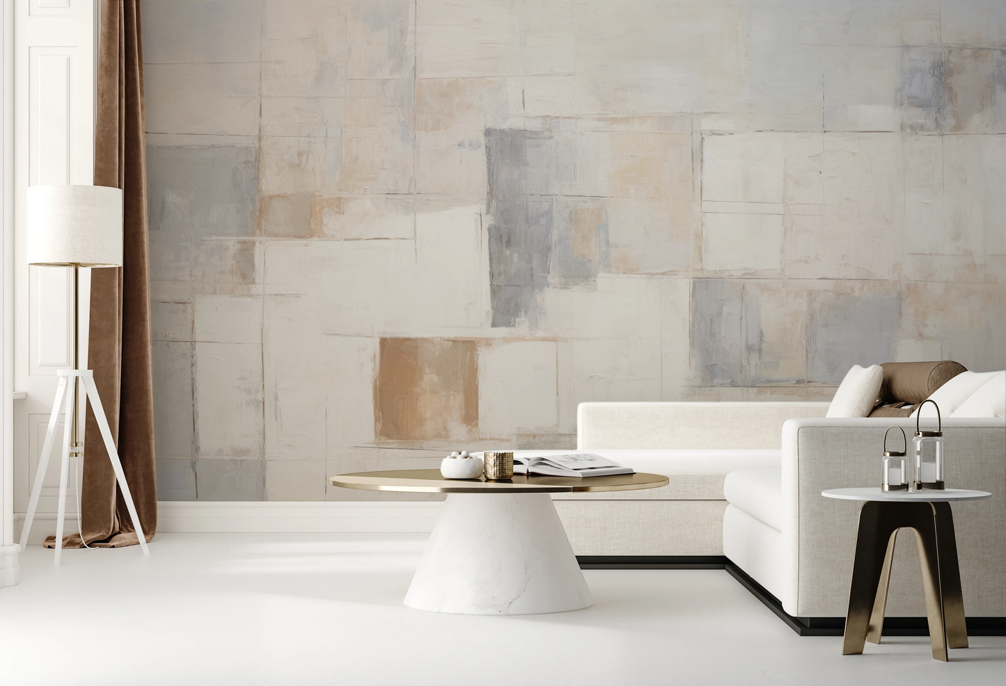 Wzór fototapety o nazwie Whispers of Color pokazanej w kontekście pomieszczenia.