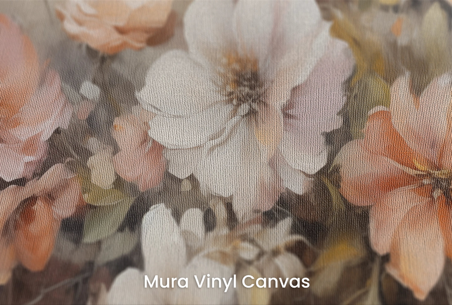Zbliżenie na artystyczną fototapetę o nazwie Soft Pastel Harmony na podłożu Mura Vinyl Canvas - faktura naturalnego płótna.