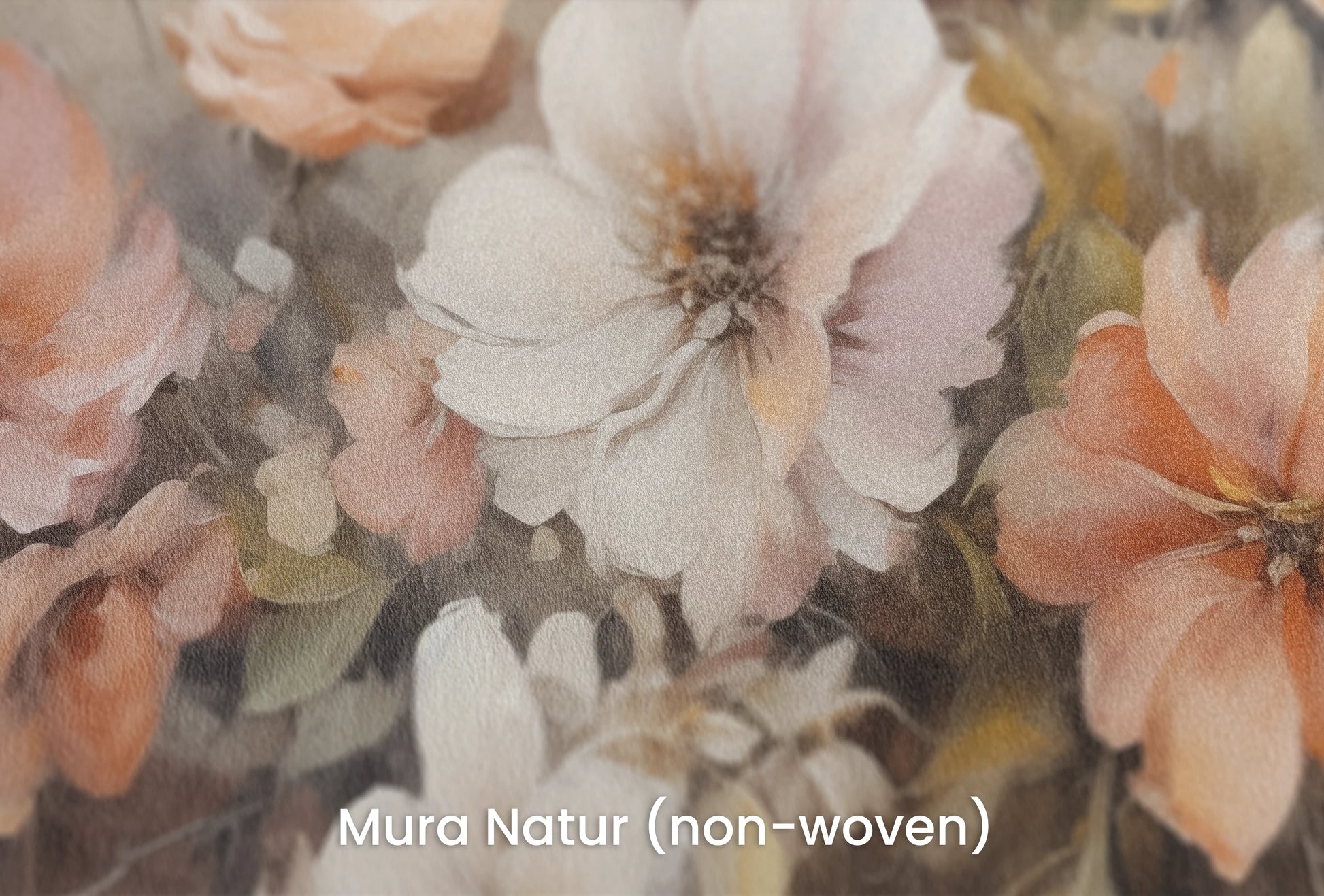Zbliżenie na artystyczną fototapetę o nazwie Soft Pastel Harmony na podłożu Mura Natur (non-woven) - naturalne i ekologiczne podłoże.