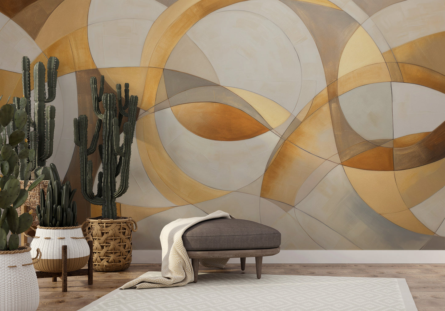 Fototapeta malowana o nazwie SWIRLING SPECTRUM ELEGANCE pokazana w aranżacji wnętrza.