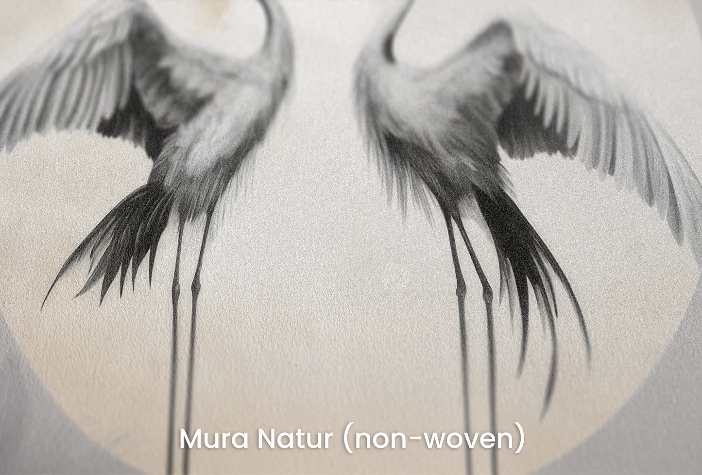 Zbliżenie na artystyczną fototapetę o nazwie Celestial Serenity na podłożu Mura Natur (non-woven) - naturalne i ekologiczne podłoże.