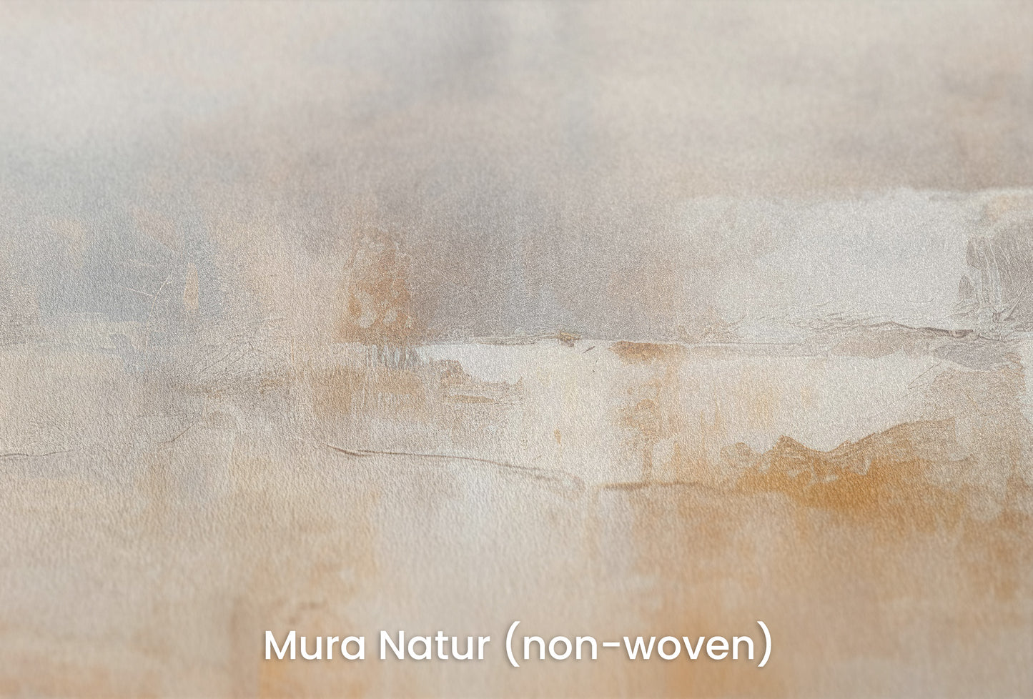 Zbliżenie na artystyczną fototapetę o nazwie SILENT DAWN WHISPERS na podłożu Mura Natur (non-woven) - naturalne i ekologiczne podłoże.
