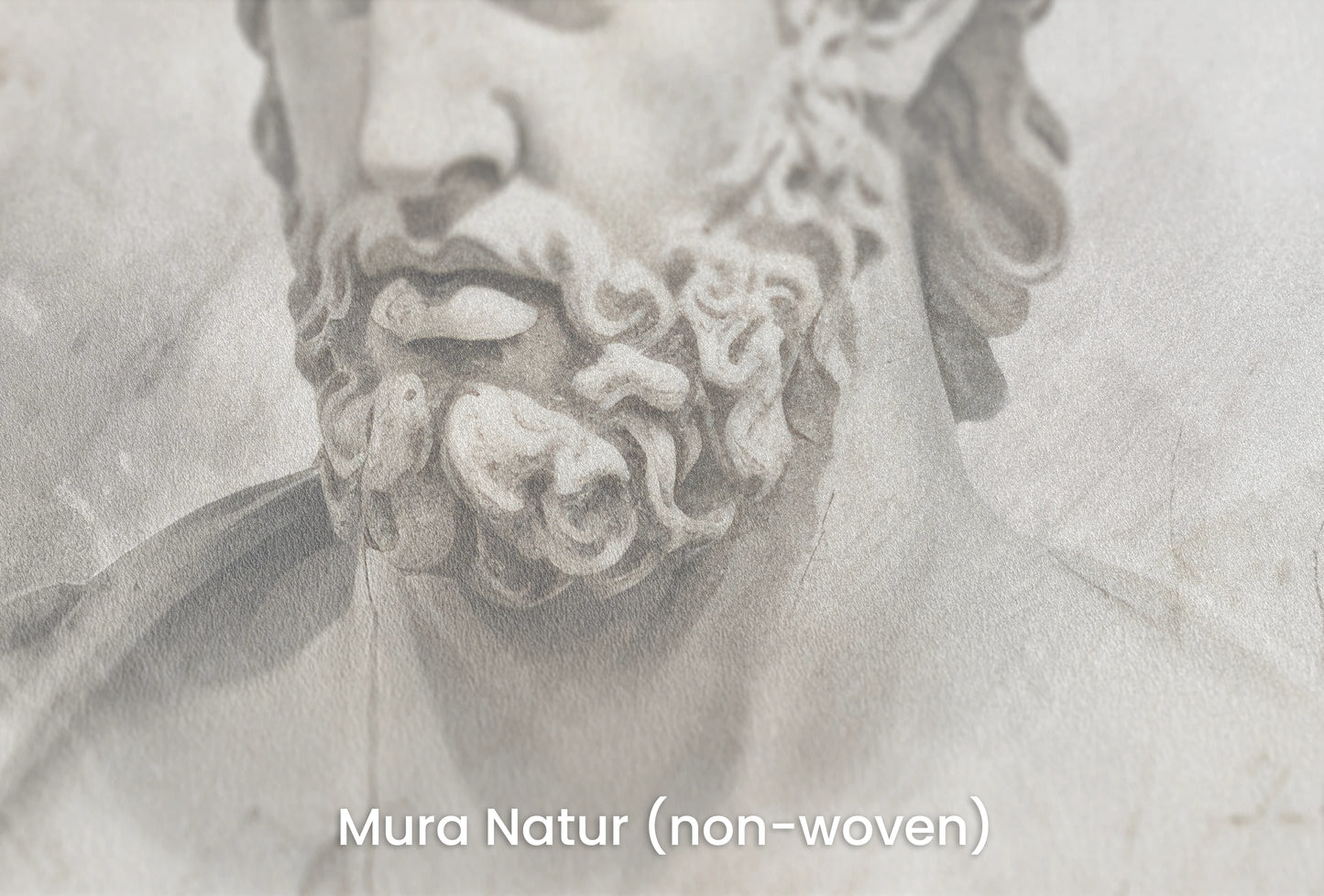 Zbliżenie na artystyczną fototapetę o nazwie Poseidon's Watch na podłożu Mura Natur (non-woven) - naturalne i ekologiczne podłoże.