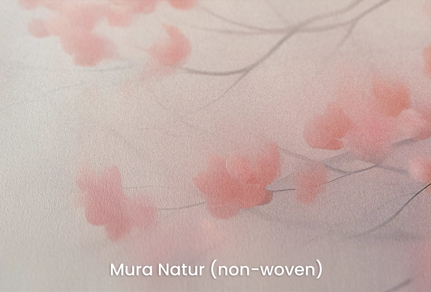 Zbliżenie na artystyczną fototapetę o nazwie Spring Melody na podłożu Mura Natur (non-woven) - naturalne i ekologiczne podłoże.