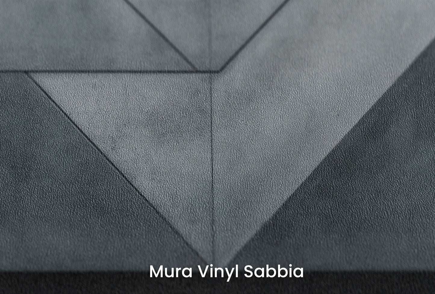Zbliżenie na artystyczną fototapetę o nazwie Inverted Pyramid na podłożu Mura Vinyl Sabbia struktura grubego ziarna piasku.
