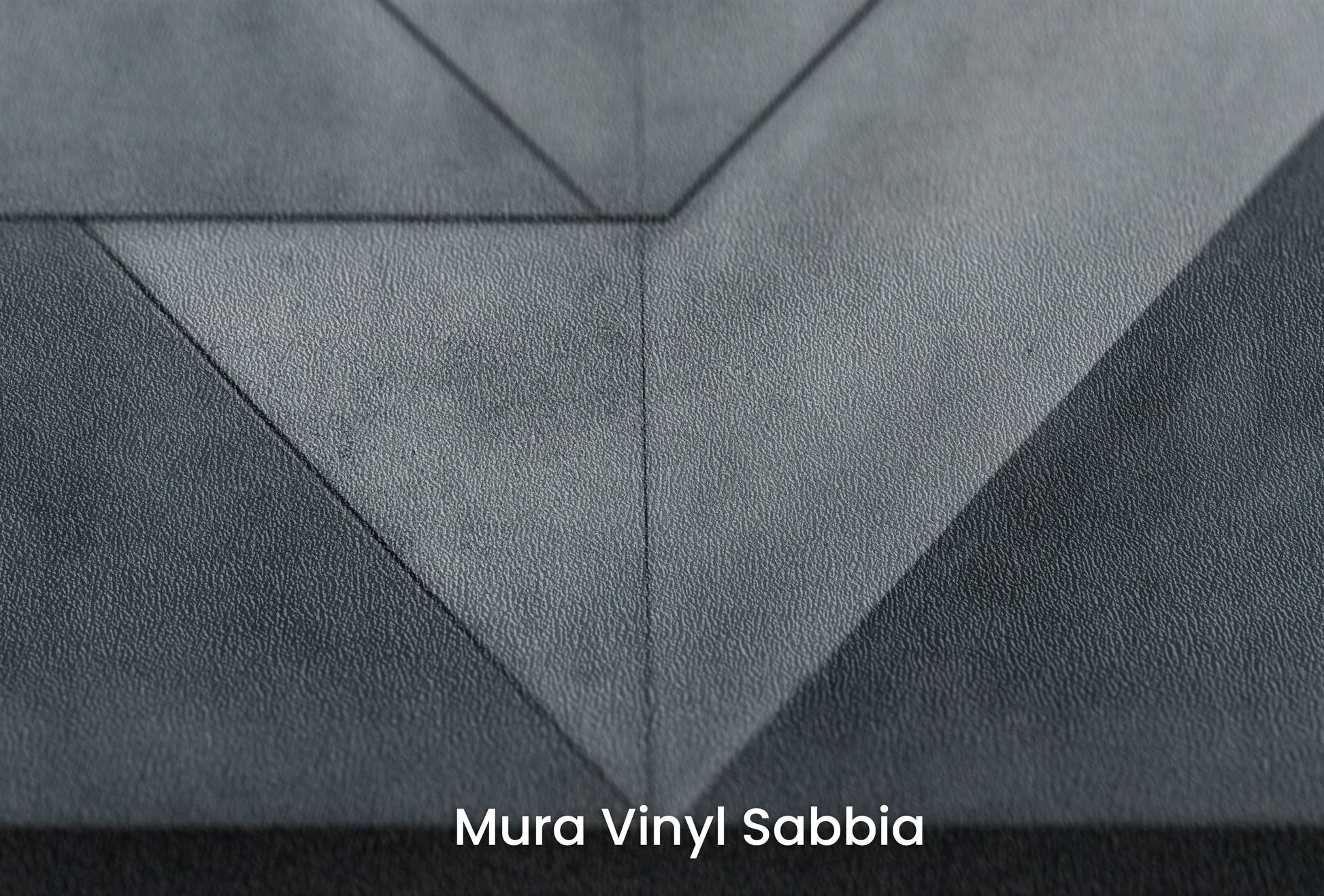 Zbliżenie na artystyczną fototapetę o nazwie Inverted Pyramid na podłożu Mura Vinyl Sabbia struktura grubego ziarna piasku.
