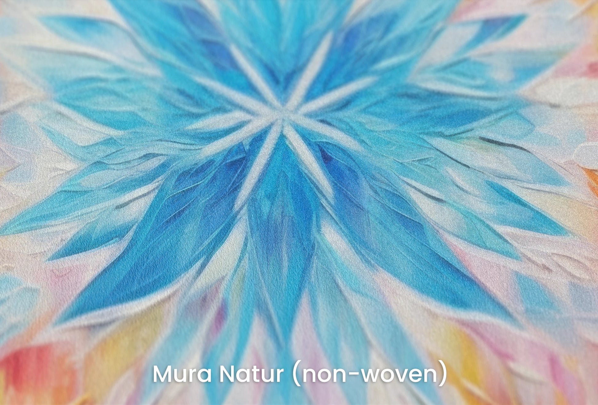 Zbliżenie na artystyczną fototapetę o nazwie Fire and Ice na podłożu Mura Natur (non-woven) - naturalne i ekologiczne podłoże.