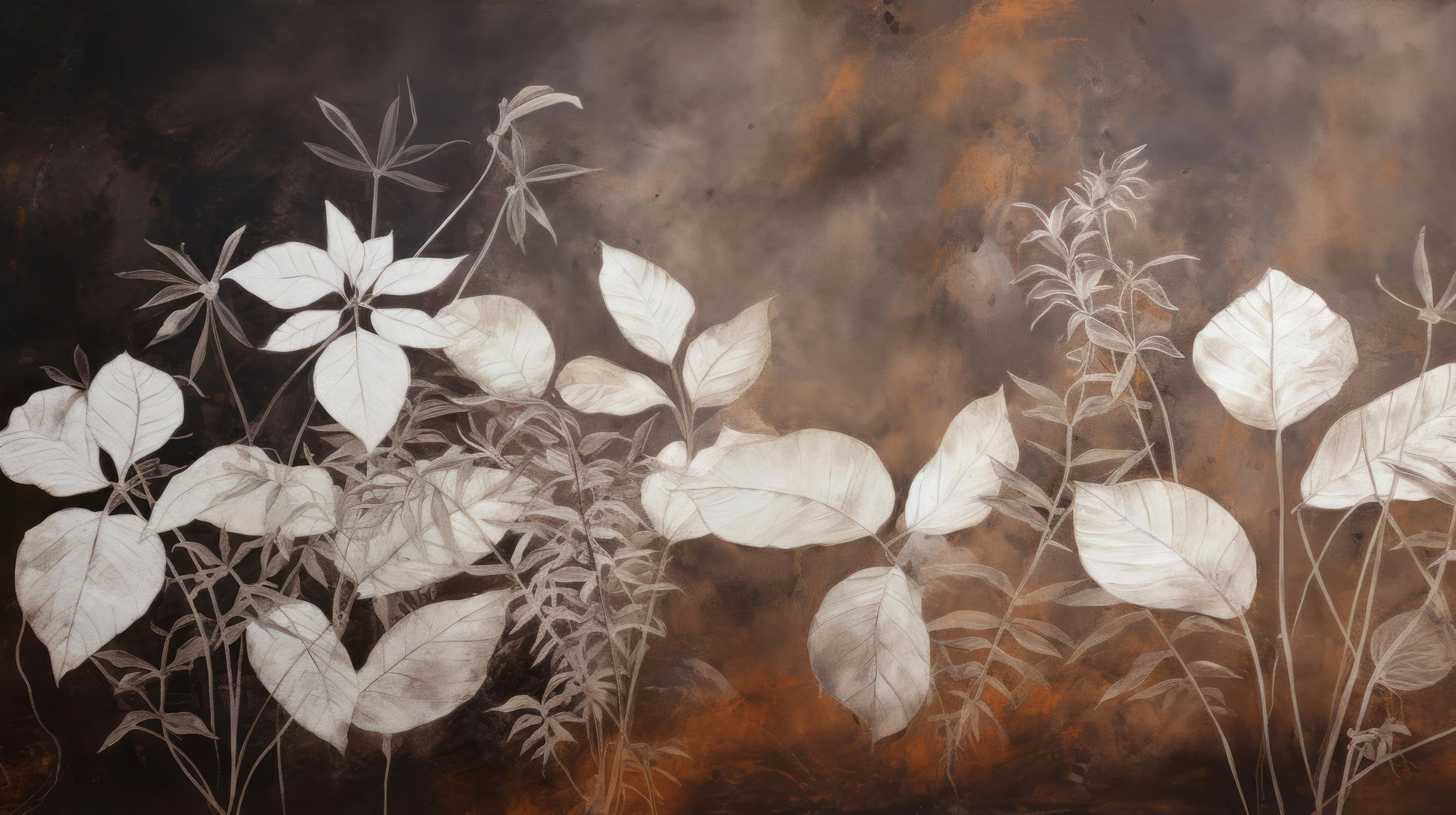 Prezentacja całego wzoru fototapety o nazwie Botanical Elegance #2