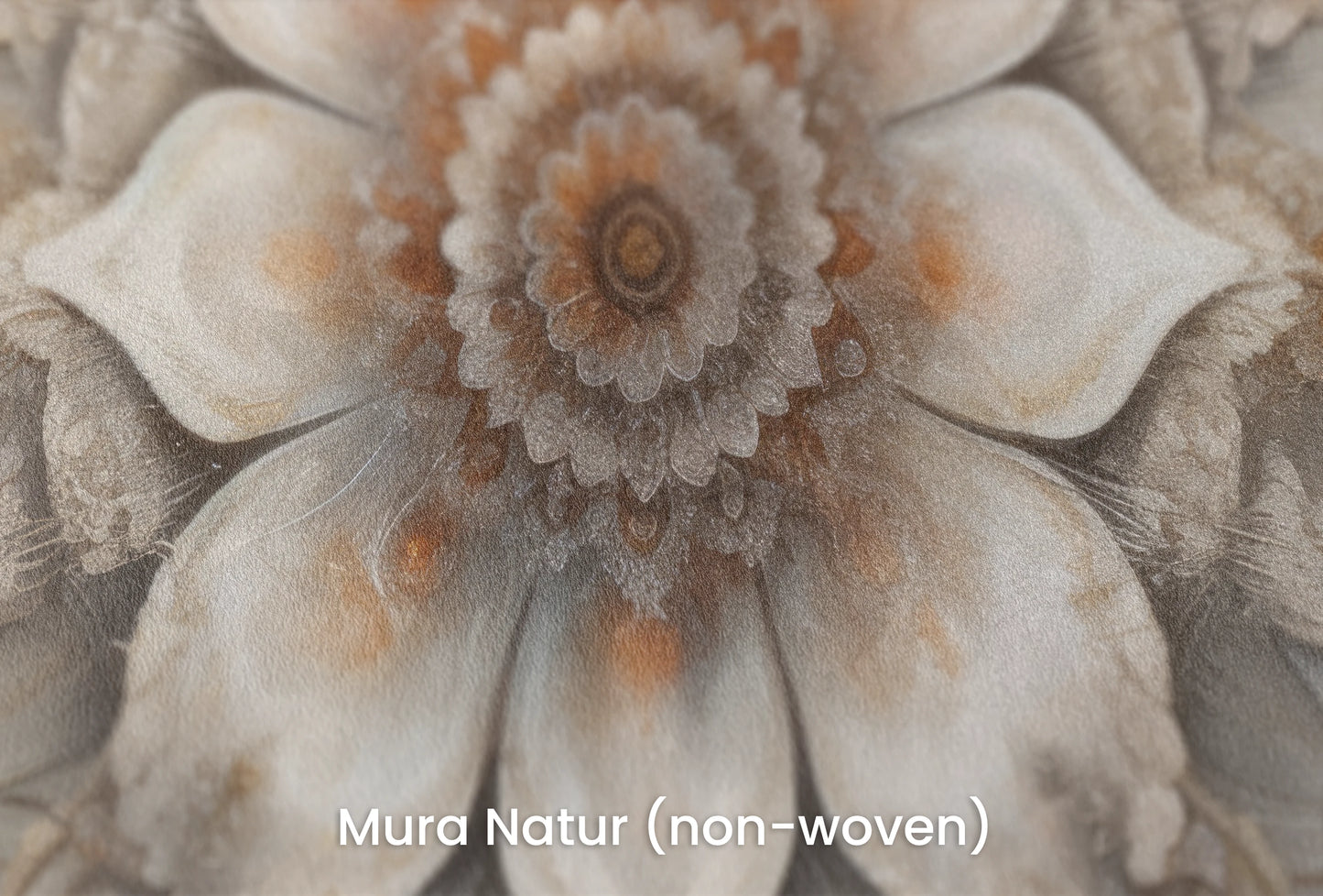 Zbliżenie na artystyczną fototapetę o nazwie Ornate Radiance na podłożu Mura Natur (non-woven) - naturalne i ekologiczne podłoże.