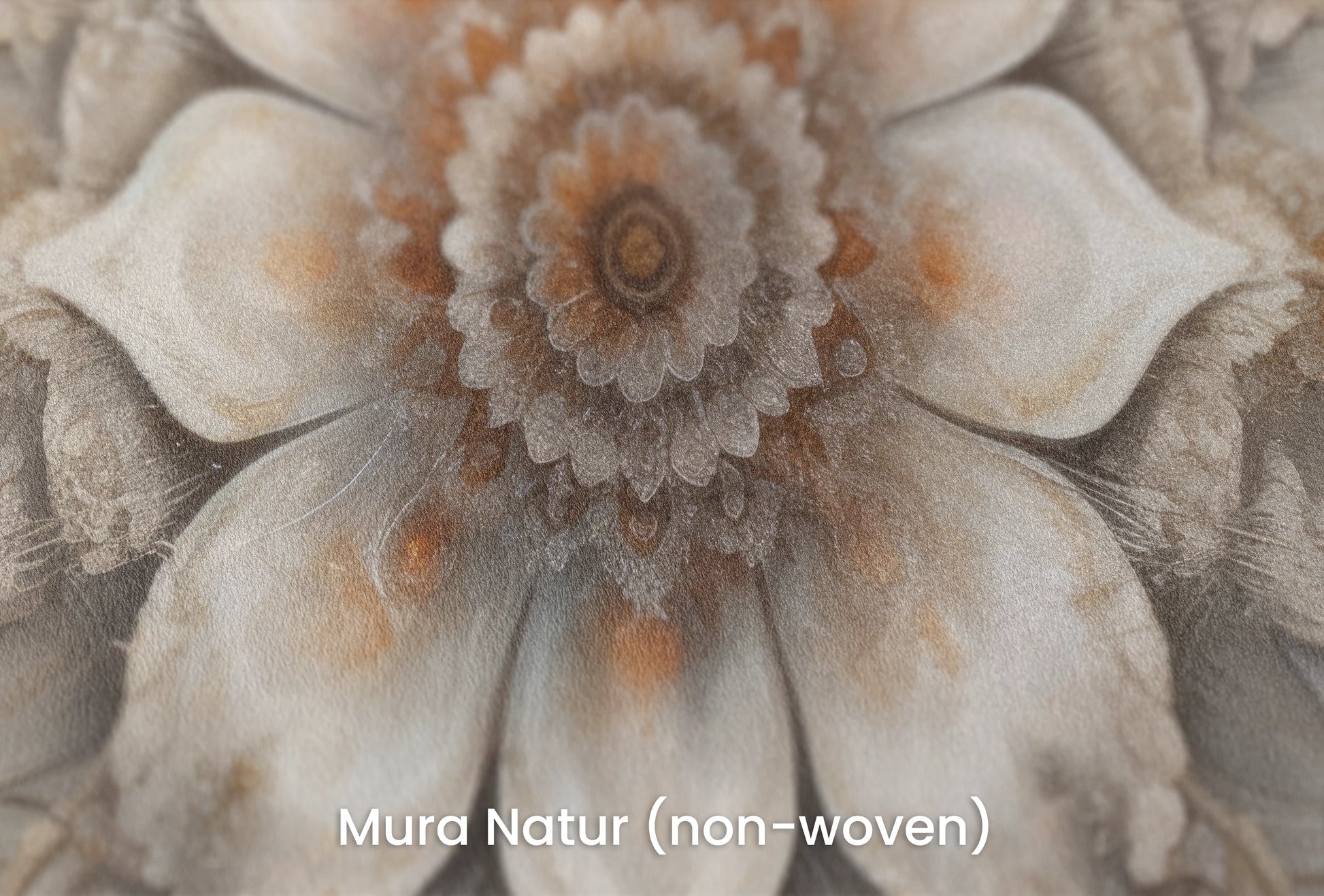 Zbliżenie na artystyczną fototapetę o nazwie Ornate Radiance na podłożu Mura Natur (non-woven) - naturalne i ekologiczne podłoże.