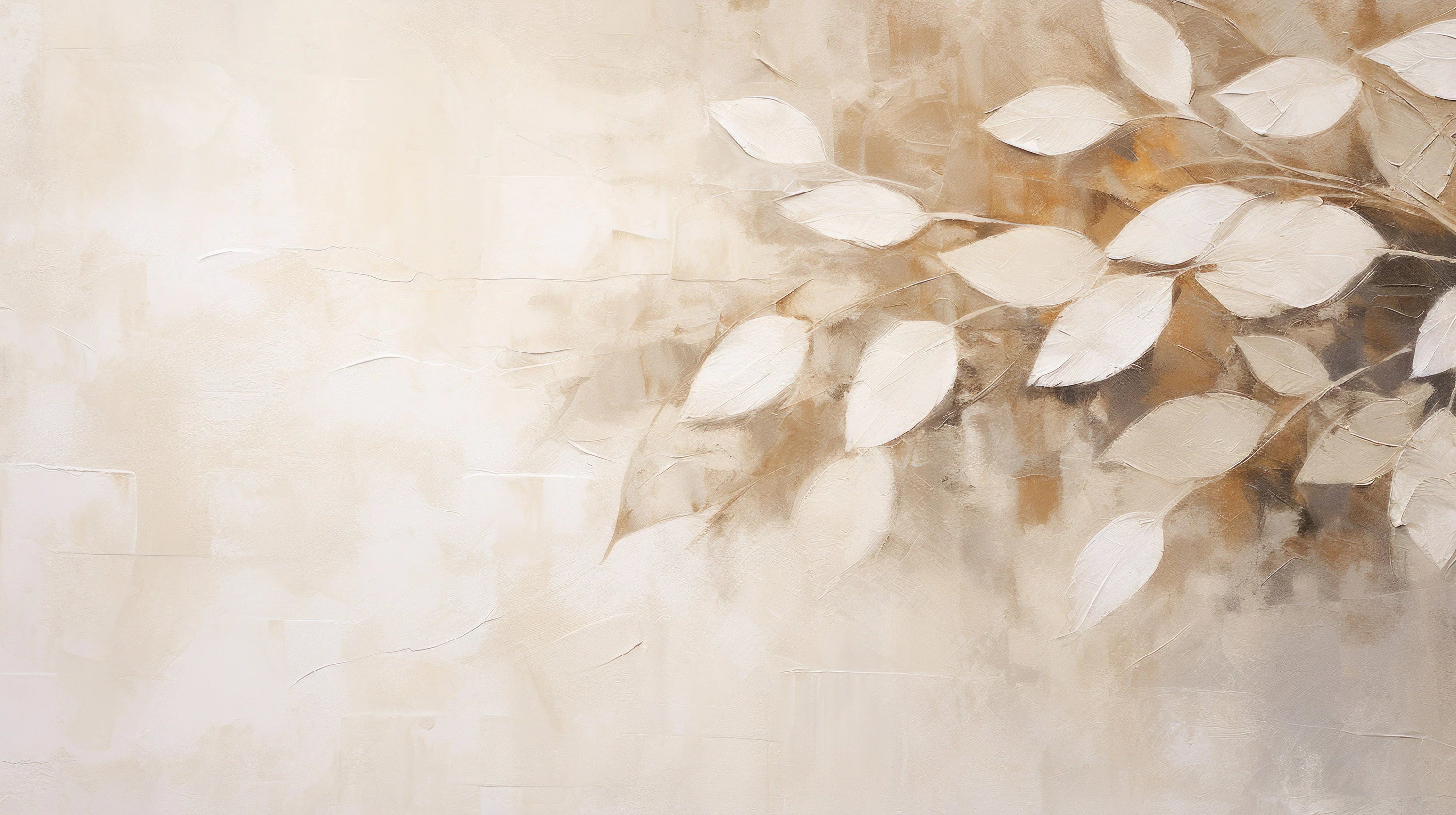 Podgląd wzoru: Prezentacja całego wzoru fototapety o nazwie Subtle Leaf Symphony