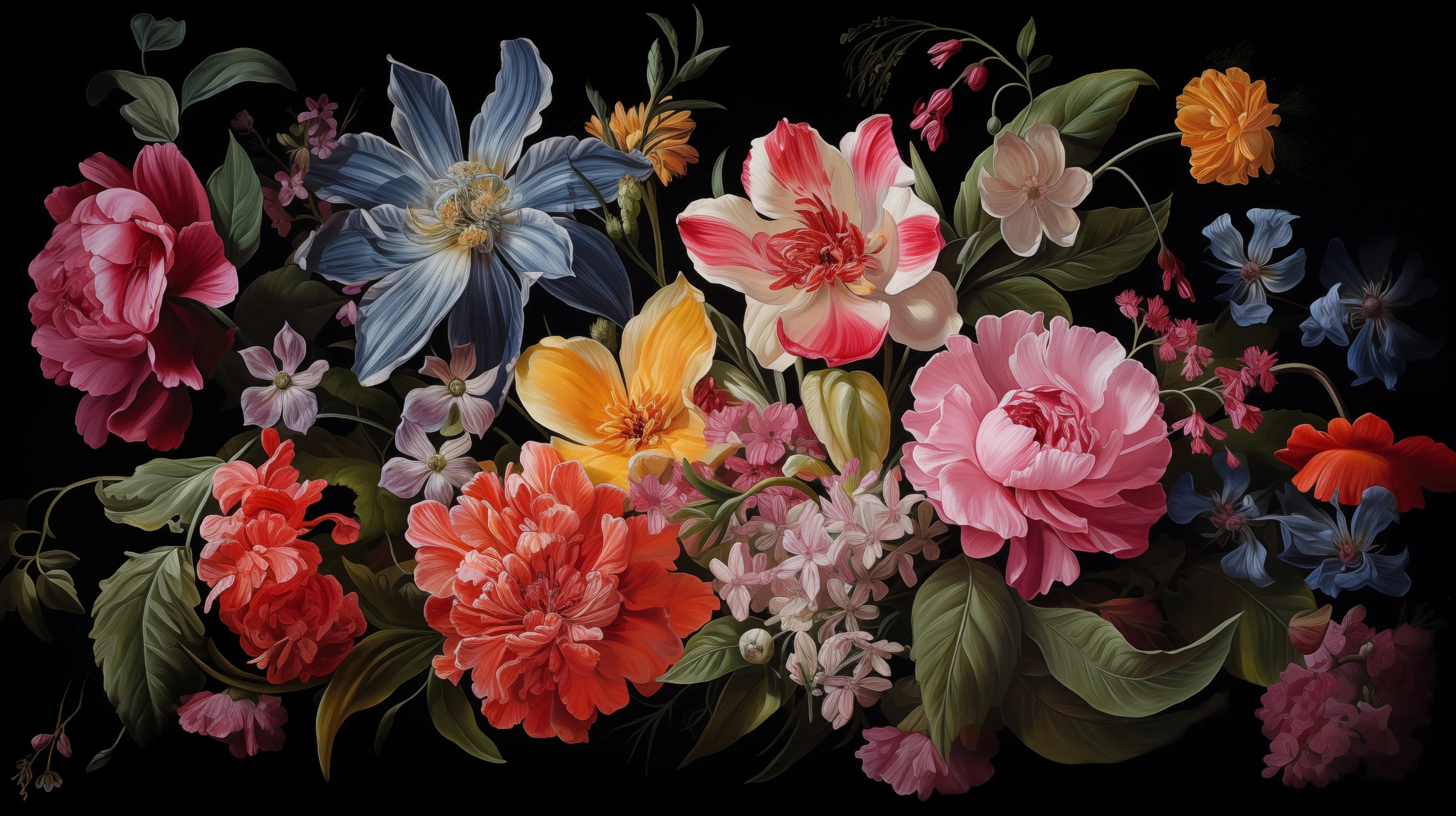 Mustervorschau: Prezentacja całego wzoru fototapety o nazwie Floral Tapestry
