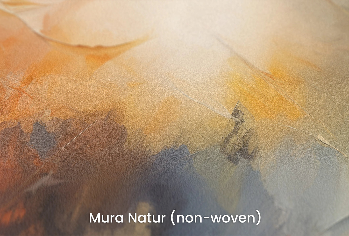 Zbliżenie na artystyczną fototapetę o nazwie Abstract Horizons #2 na podłożu Mura Natur (non-woven) - naturalne i ekologiczne podłoże.