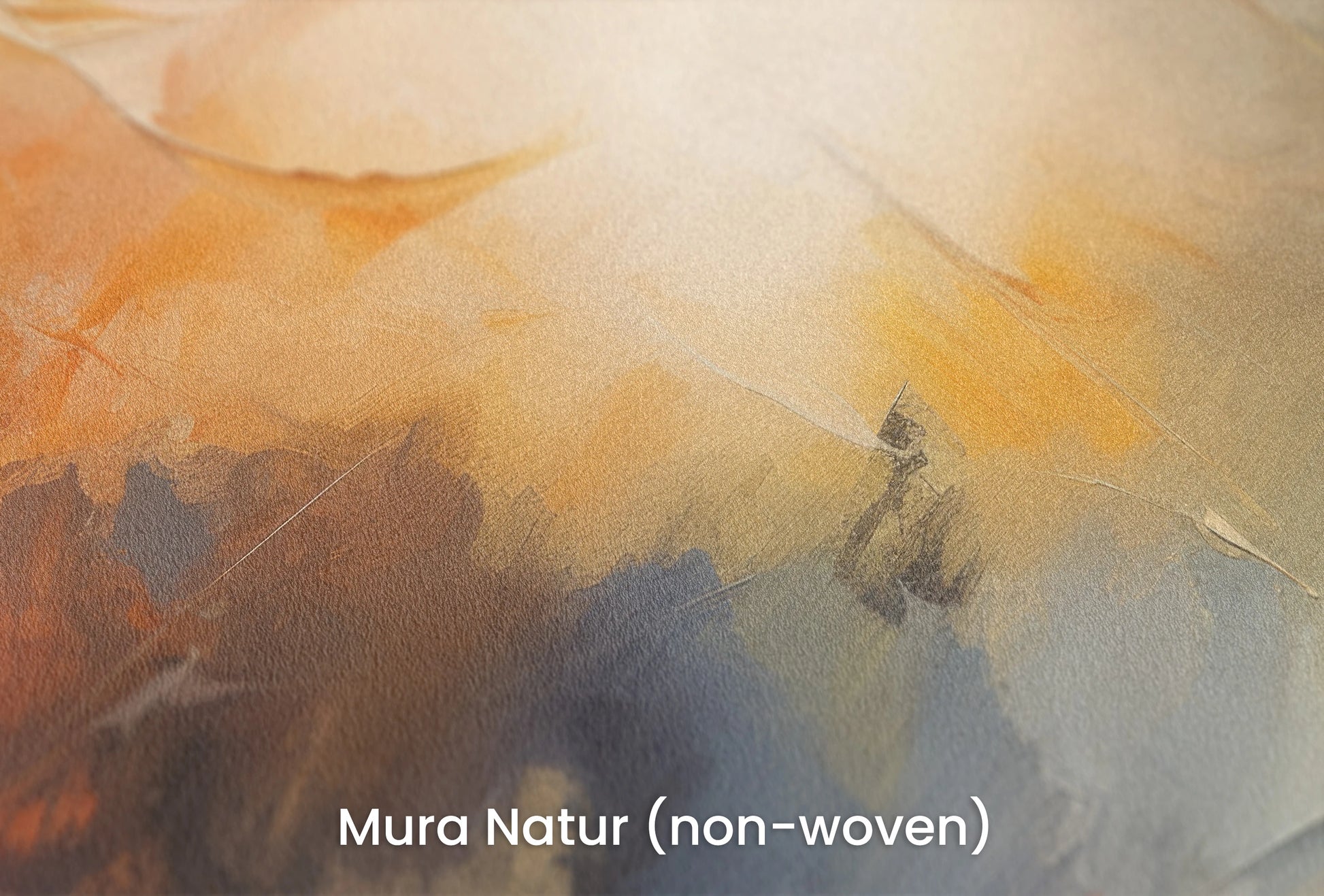 Zbliżenie na artystyczną fototapetę o nazwie Abstract Horizons #2 na podłożu Mura Natur (non-woven) - naturalne i ekologiczne podłoże.