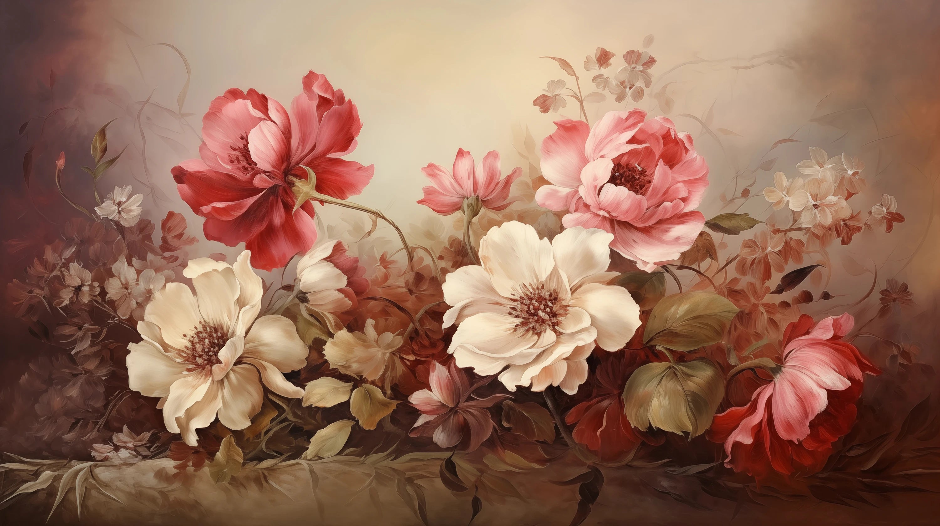 Mustervorschau: Prezentacja całego wzoru fototapety o nazwie Velvet Bloom