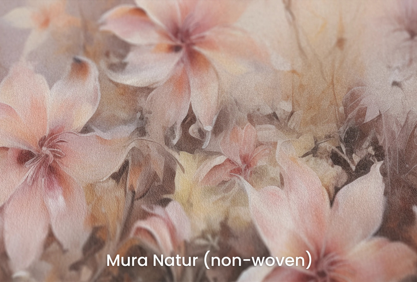 Zbliżenie na artystyczną fototapetę o nazwie Dawn Serenity na podłożu Mura Natur (non-woven) - naturalne i ekologiczne podłoże.