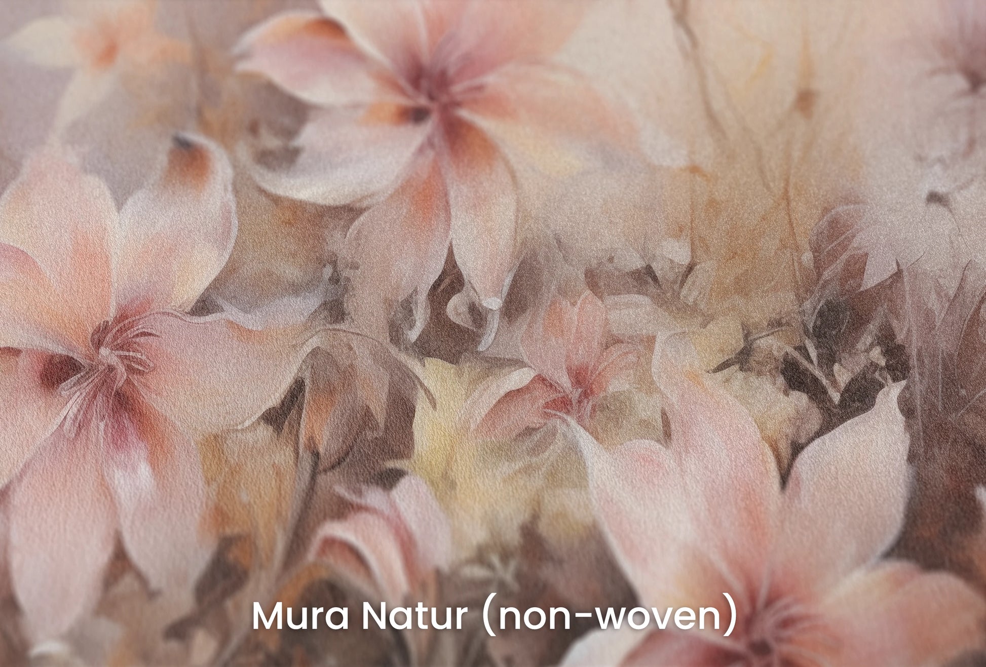 Zbliżenie na artystyczną fototapetę o nazwie Dawn Serenity na podłożu Mura Natur (non-woven) - naturalne i ekologiczne podłoże.