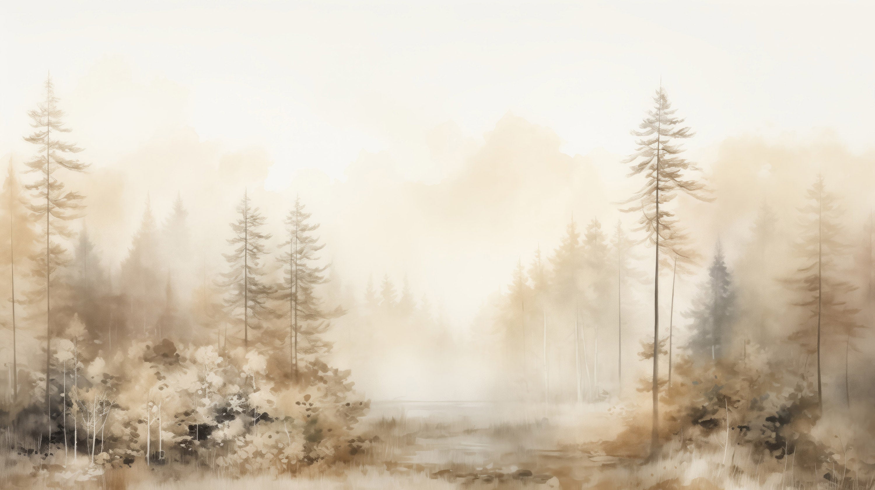 Mustervorschau: Prezentacja całego wzoru fototapety o nazwie AUTUMNAL HAZE TRAIL MURAL