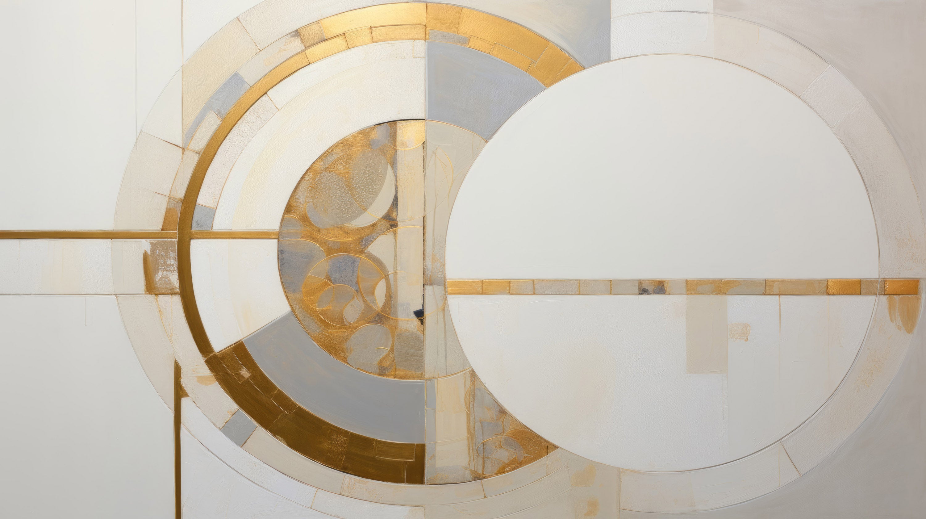 Mustervorschau: Prezentacja całego wzoru fototapety o nazwie AUREATE CIRCLE HARMONY